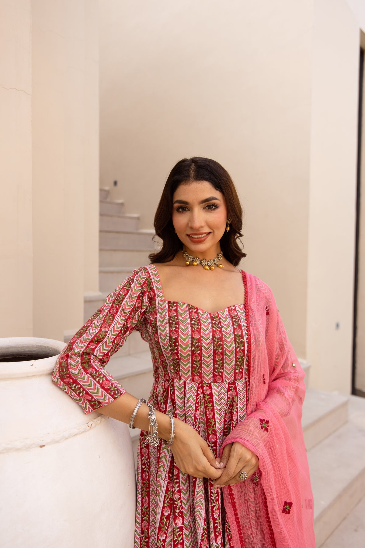 Lined Red & Pink (Sleeved)
