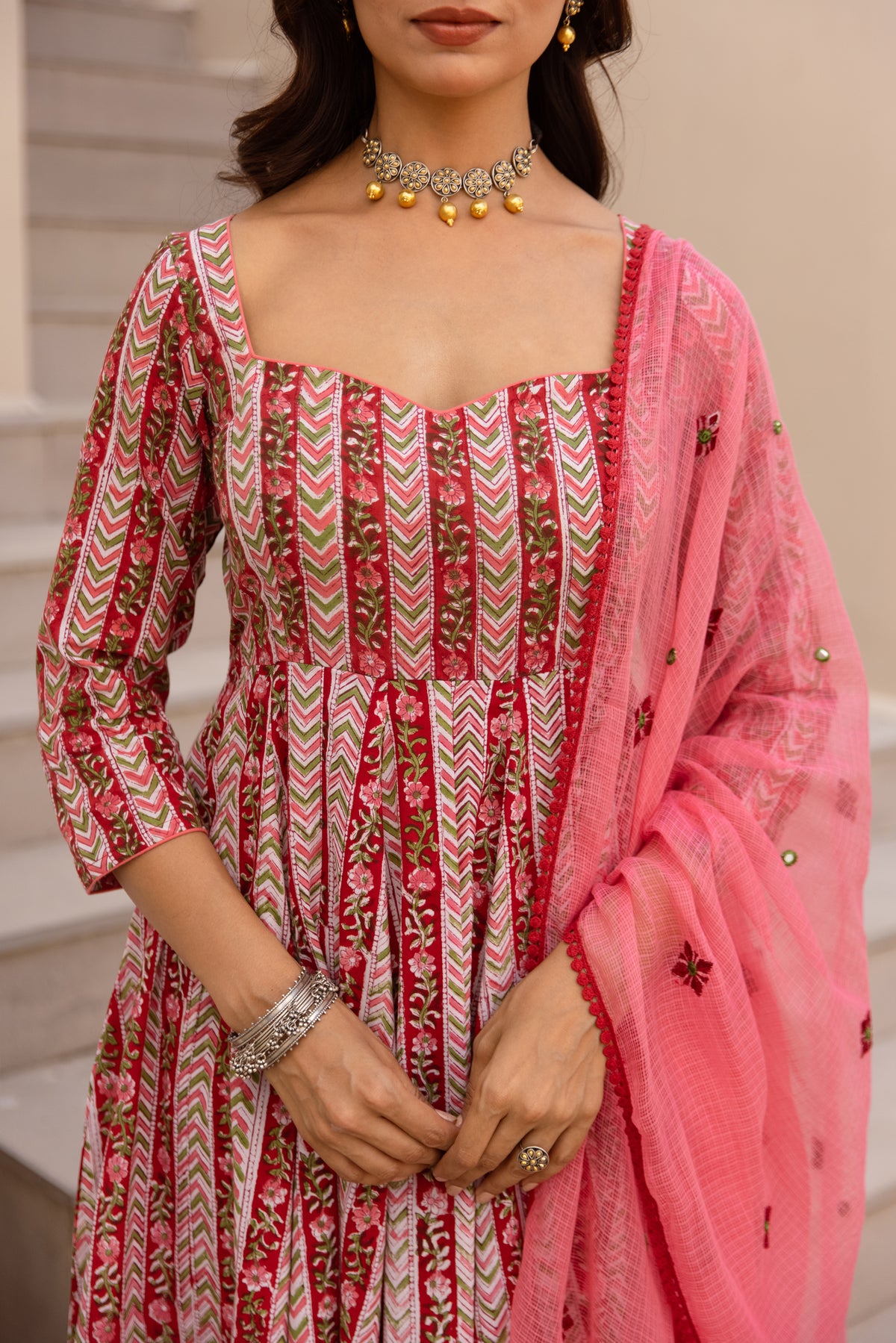 Lined Red & Pink (Sleeved)