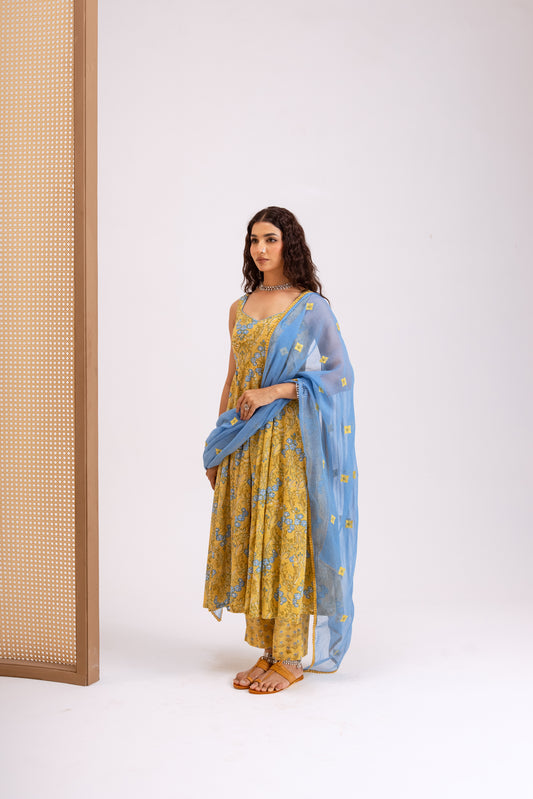 Mustard Yellow X Sky Jaal - Sleeveless