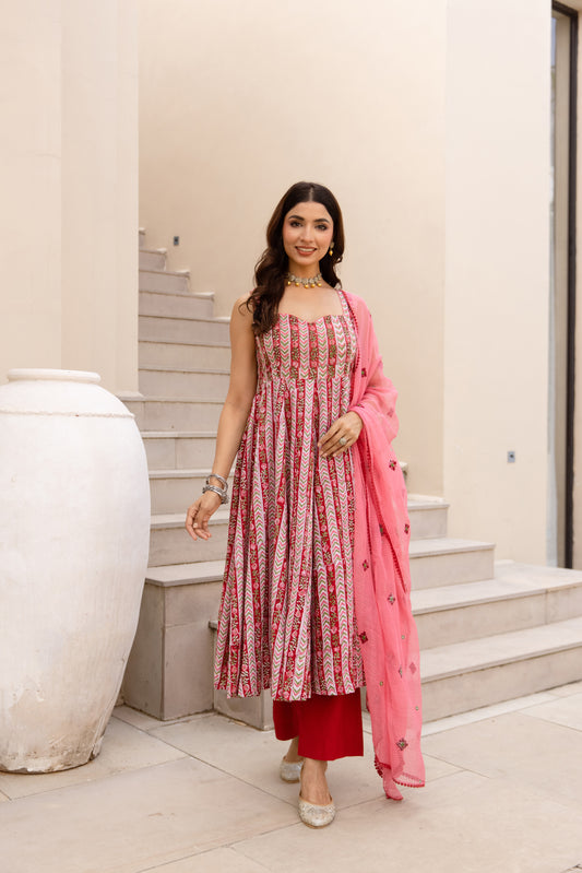 Lined Red & Pink (Sleeveless)