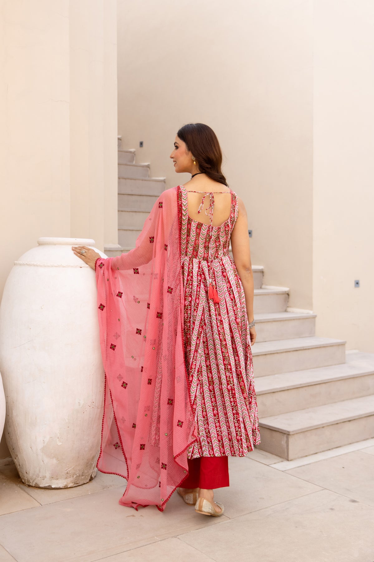 Lined Red & Pink (Sleeveless)