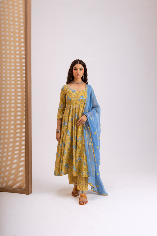 Mustard Yellow X Sky Jaal - Sleeved