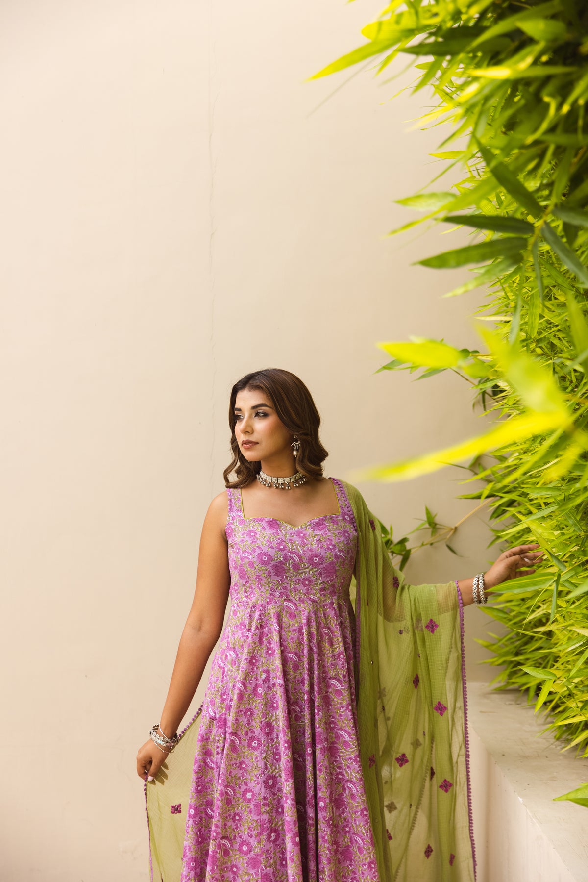 Lavender Purple & Green (Sleeveless)