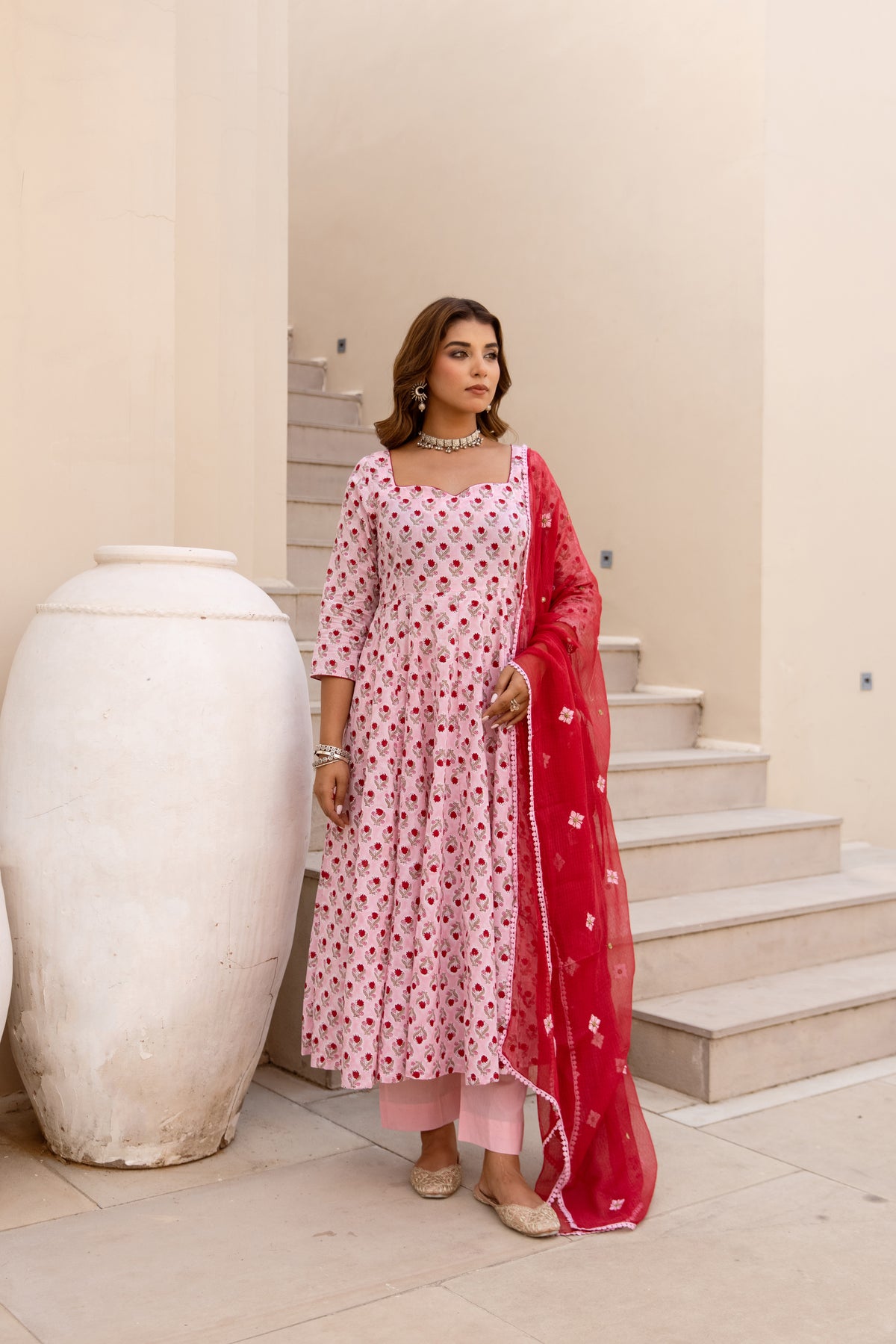Light Pink & Red (Sleeved)