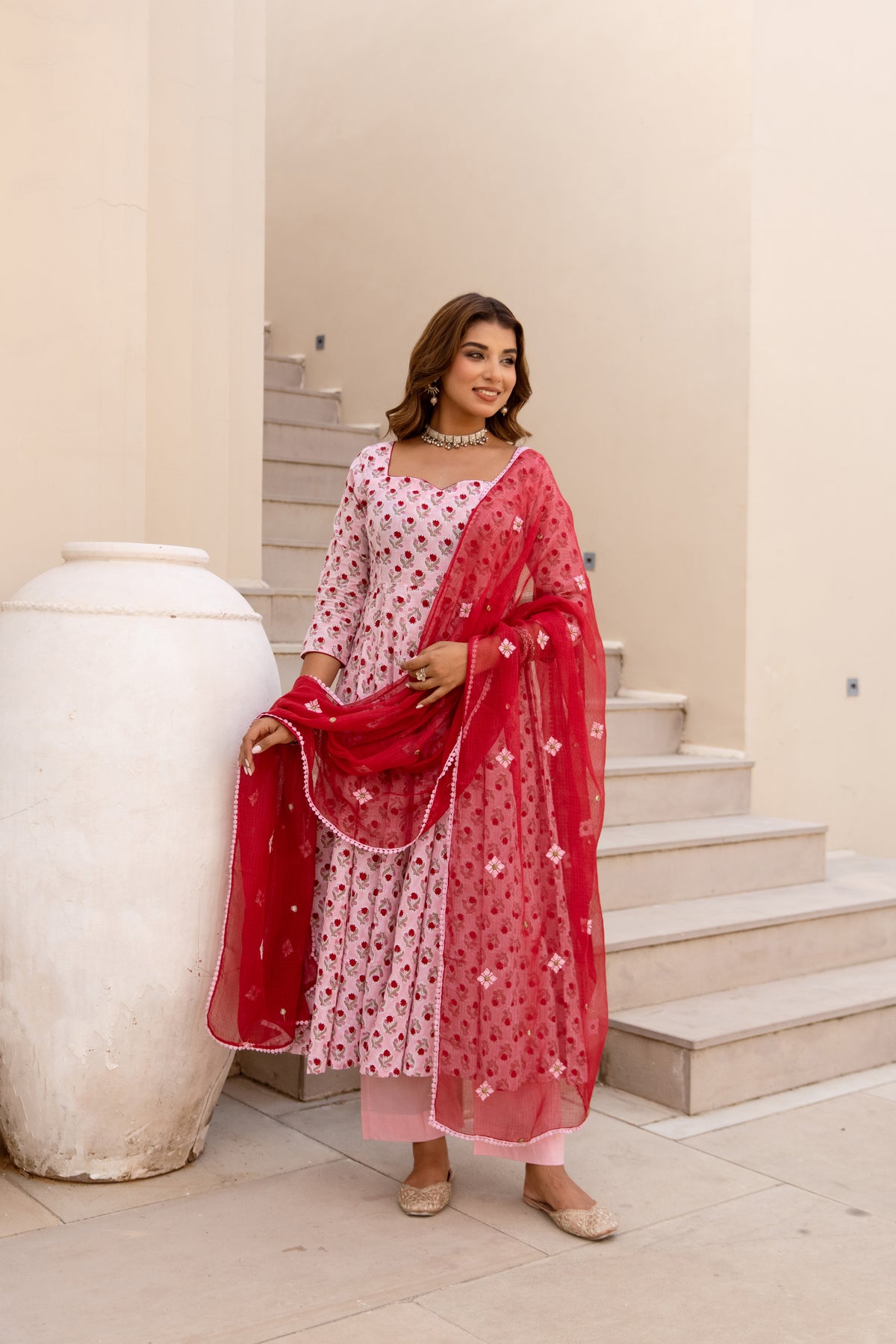 Light Pink & Red (Sleeved)