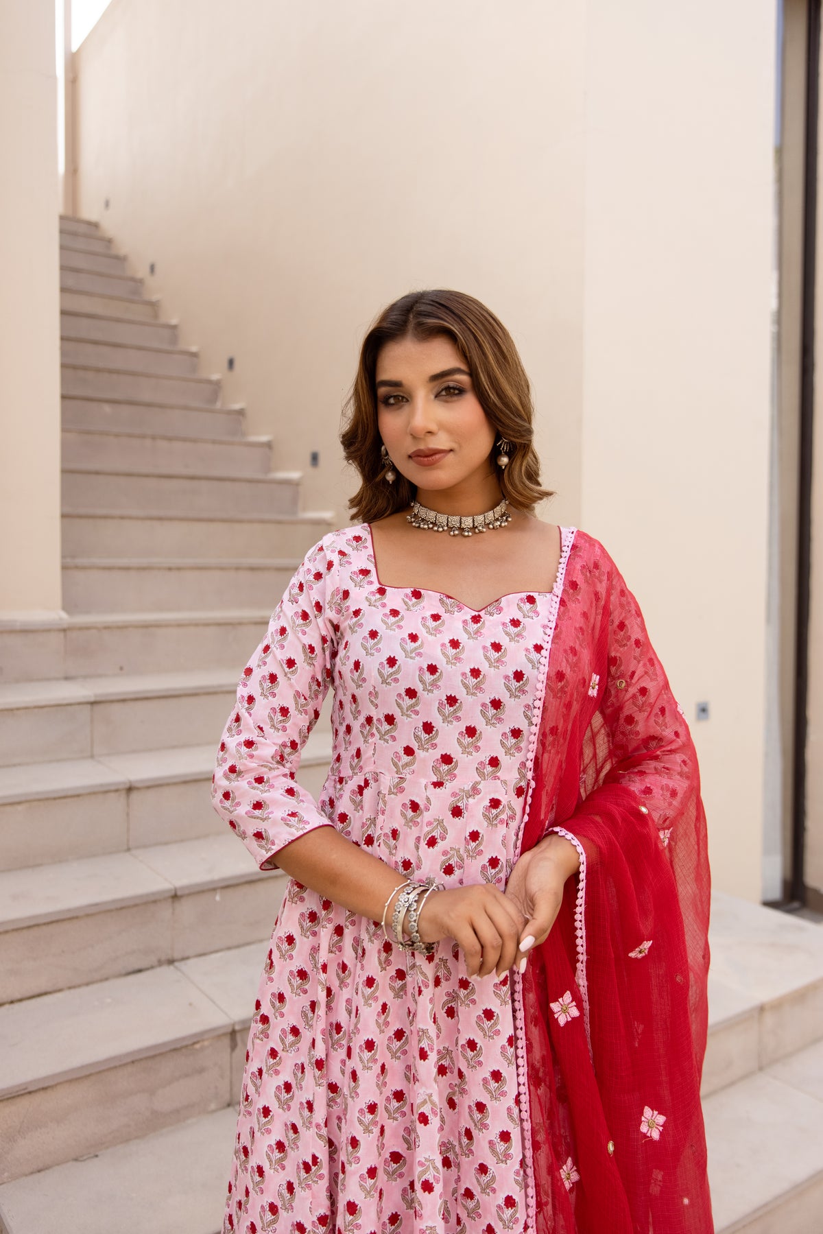 Light Pink & Red (Sleeved)