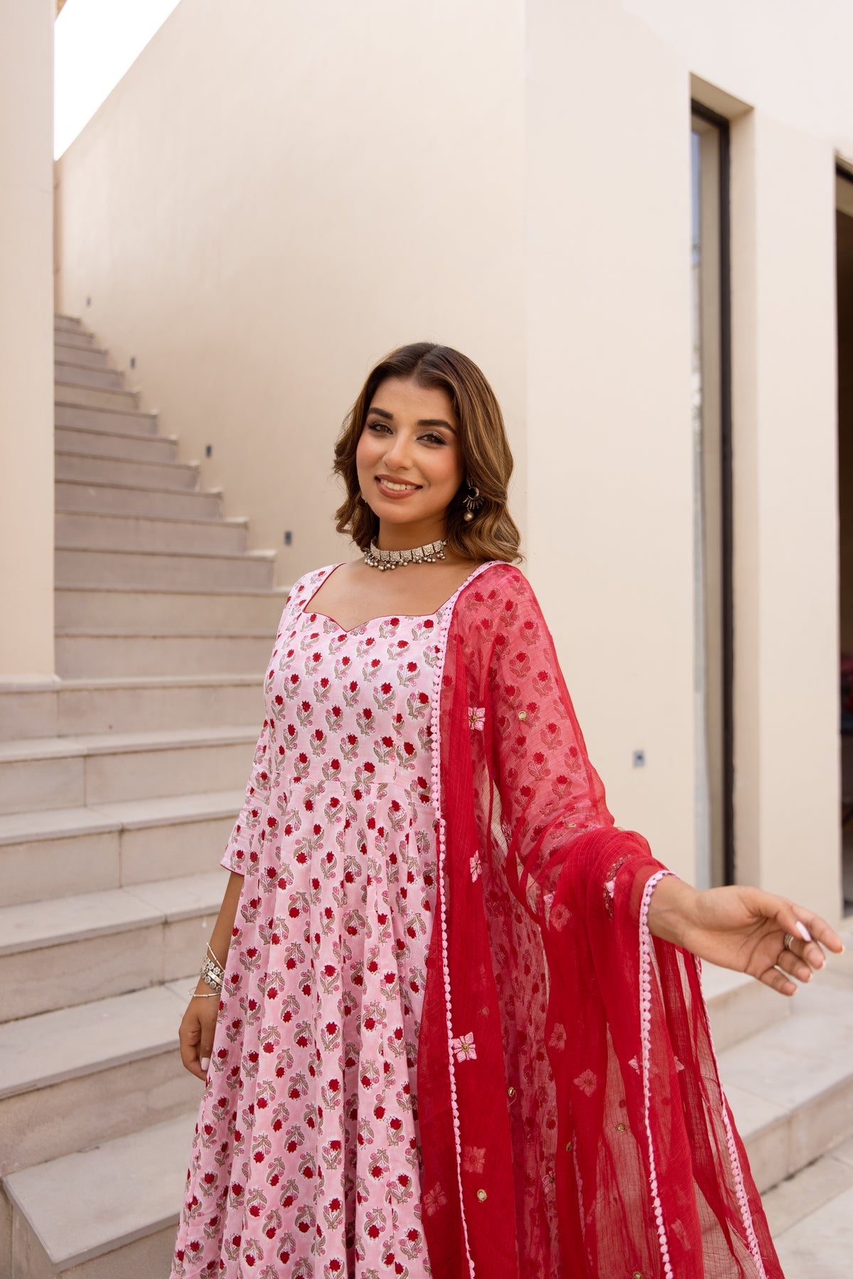 Light Pink & Red (Sleeved)