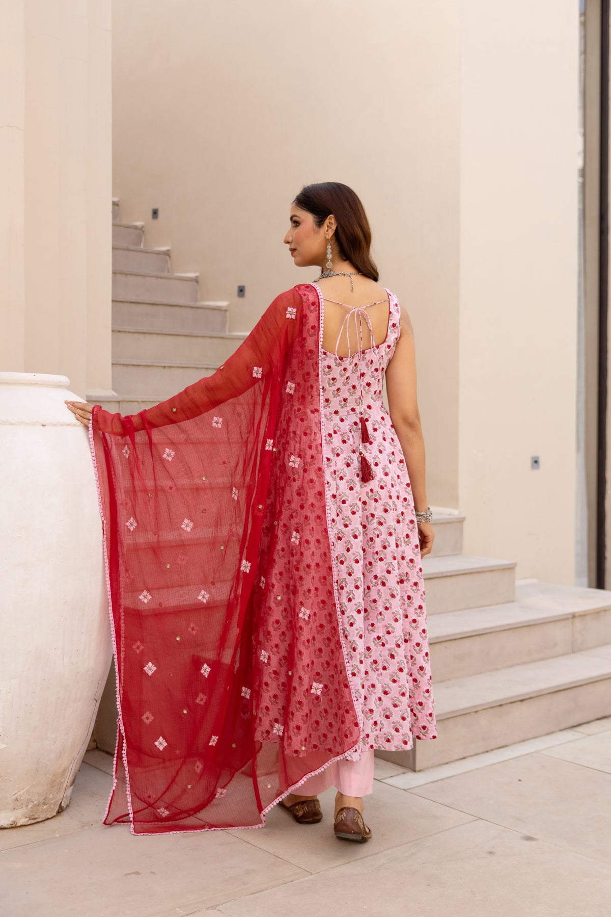 Light Pink & Red (Sleeveless)