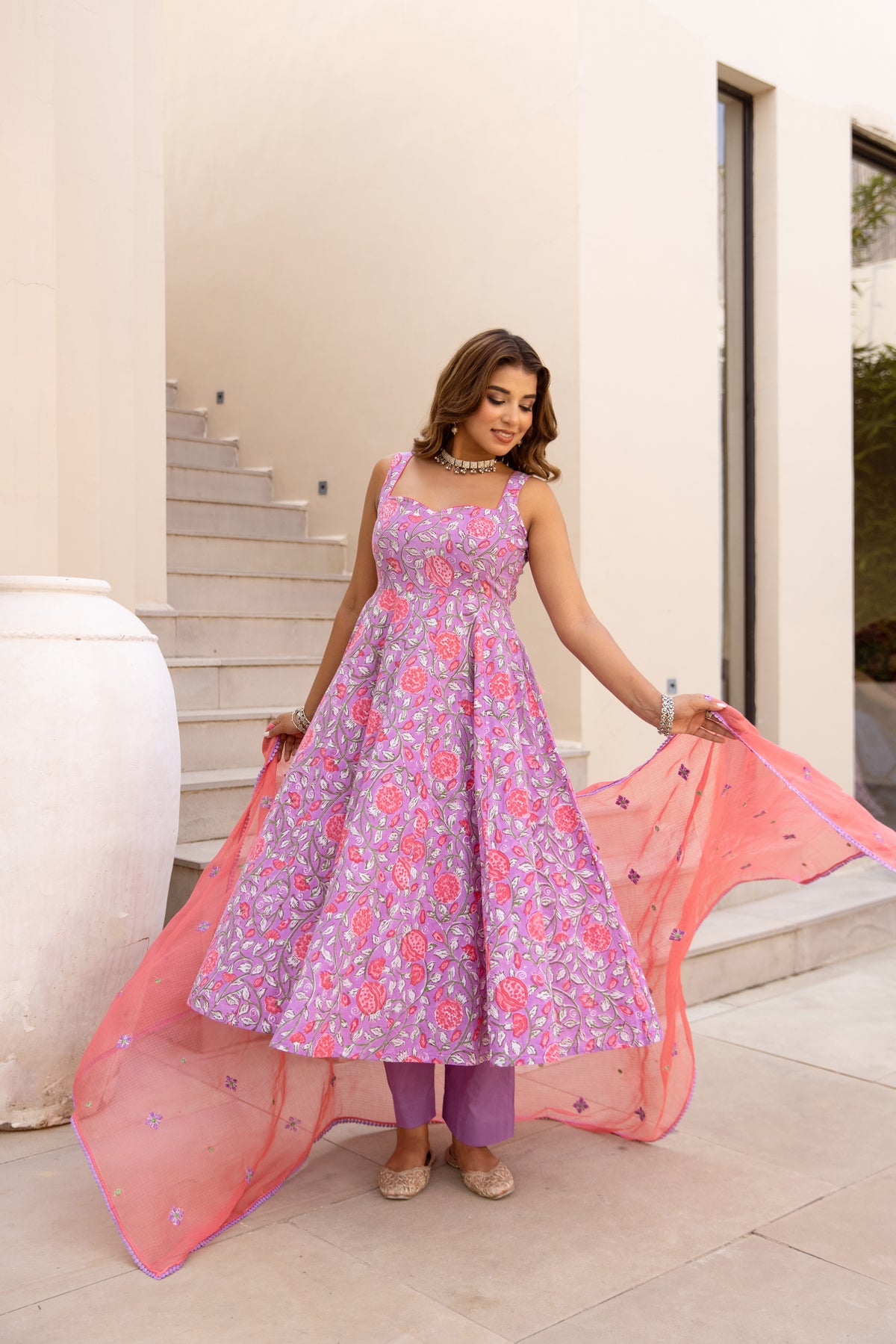 Orchid Purple & Pink  (Sleeveless)