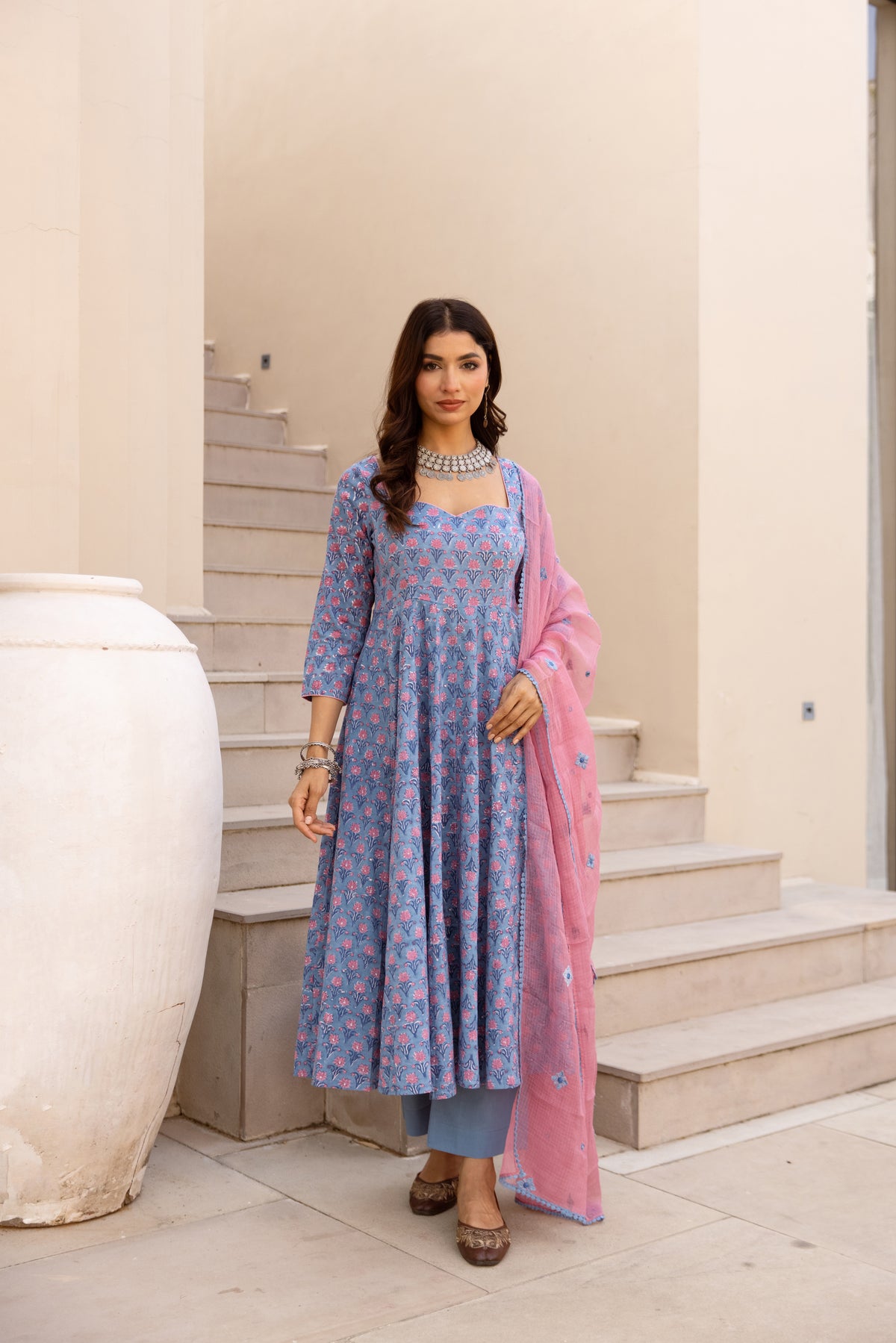 Azure Blue & Pink  (Sleeved)