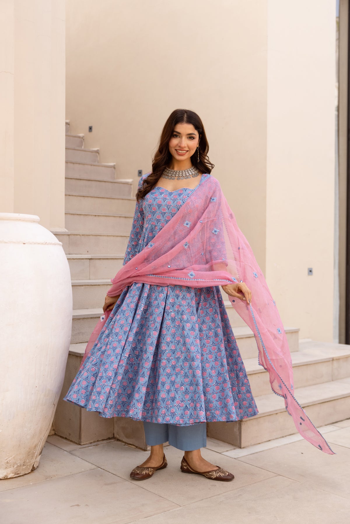 Azure Blue & Pink  (Sleeved)