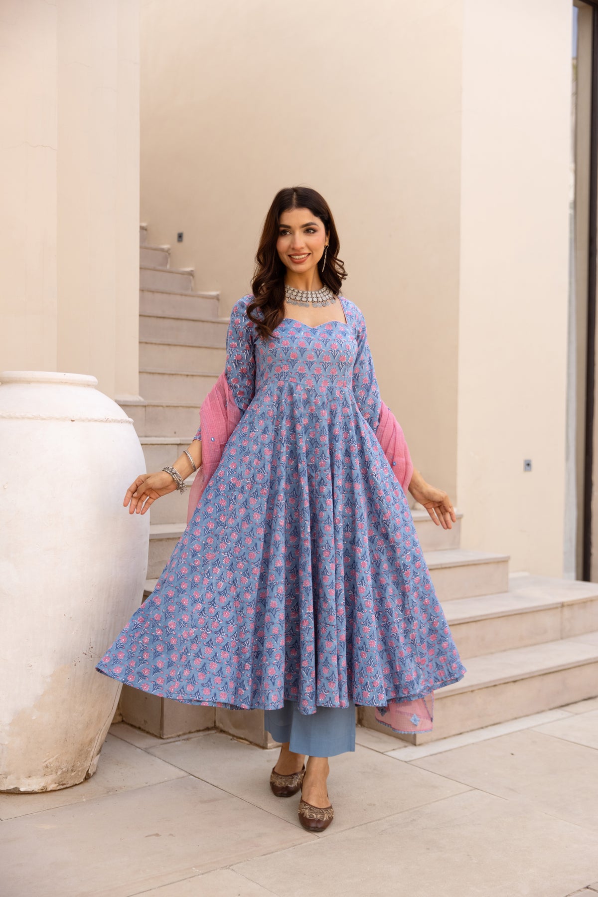 Azure Blue & Pink  (Sleeved)