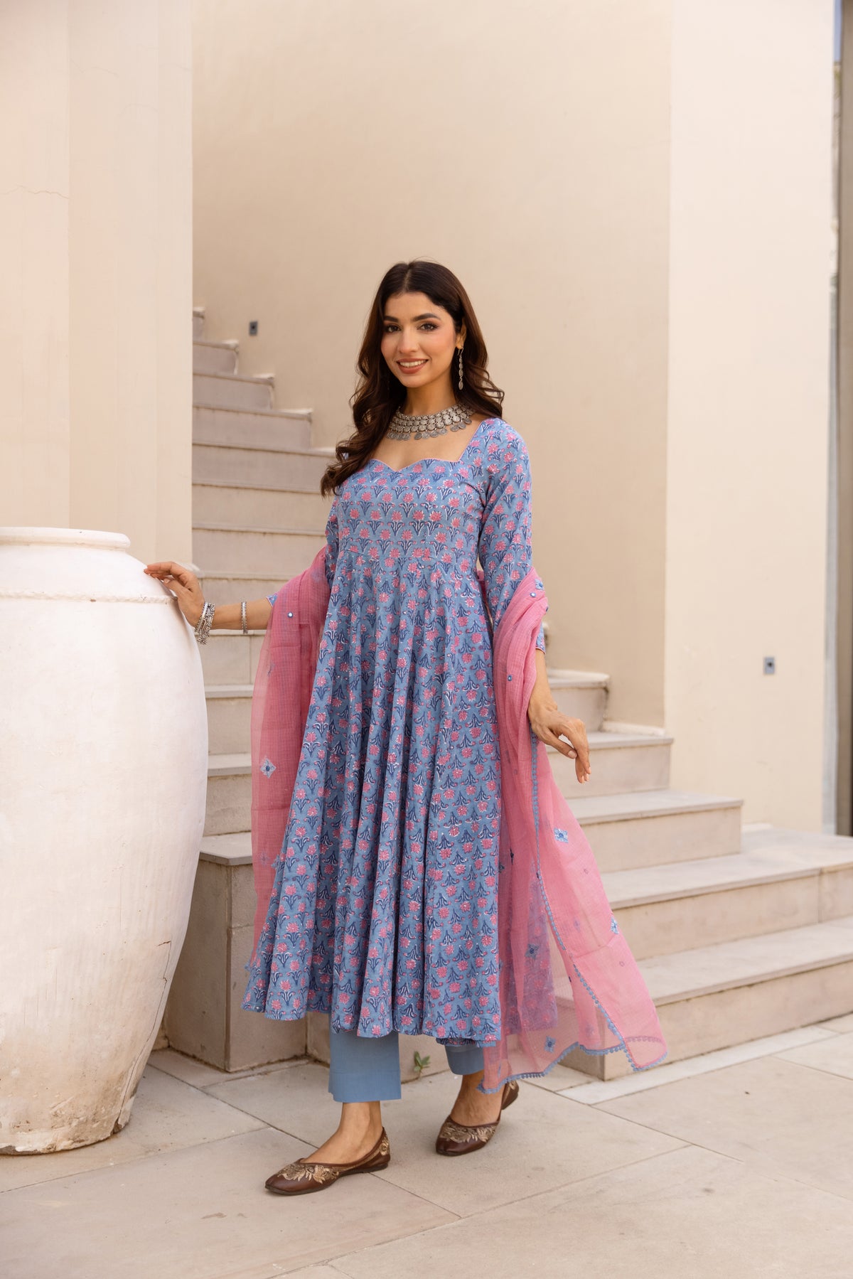 Azure Blue & Pink  (Sleeved)