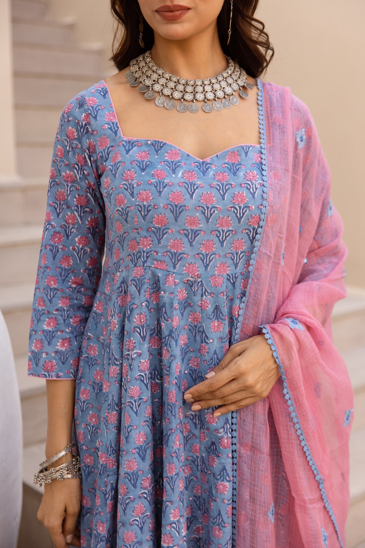 Azure Blue & Pink  (Sleeved)