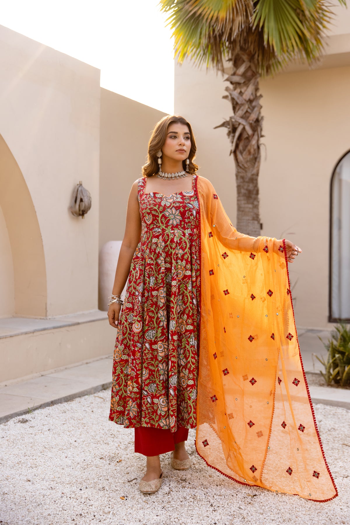 Dark Red & Orange (Sleeveless)