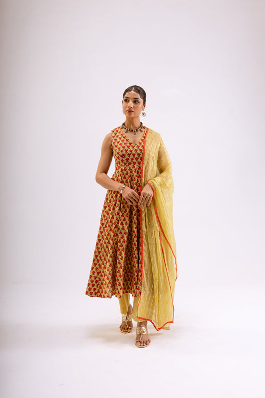Zari Gold Butti - Sleeveless