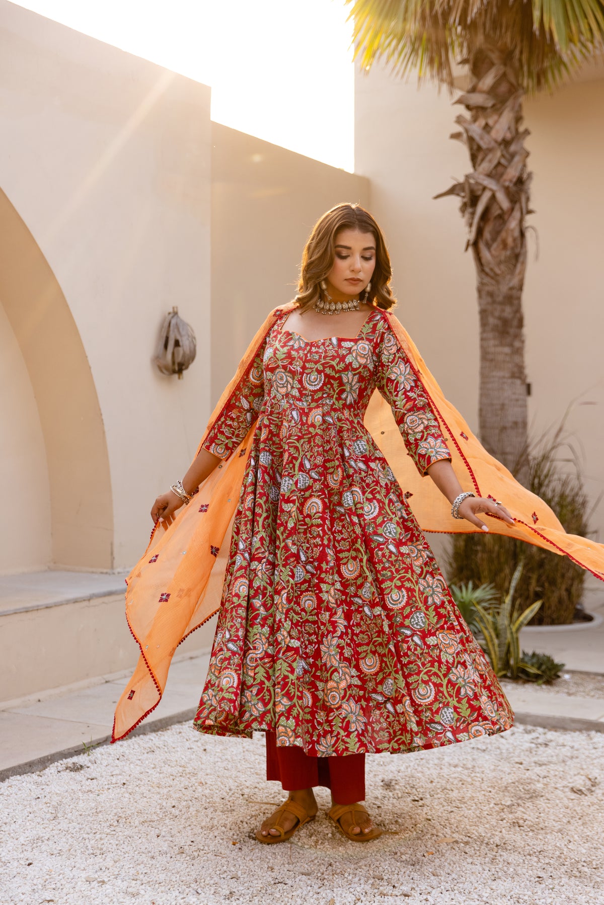 Dark Red & Orange (Sleeved)