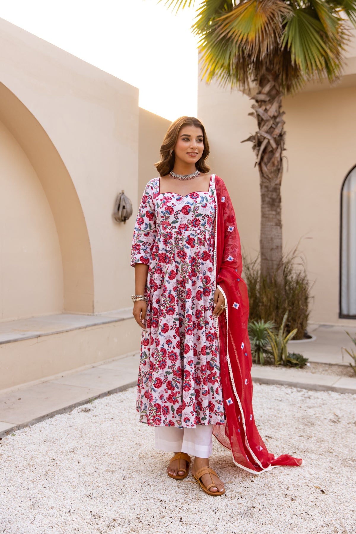 Printed White & Red (Sleeved)