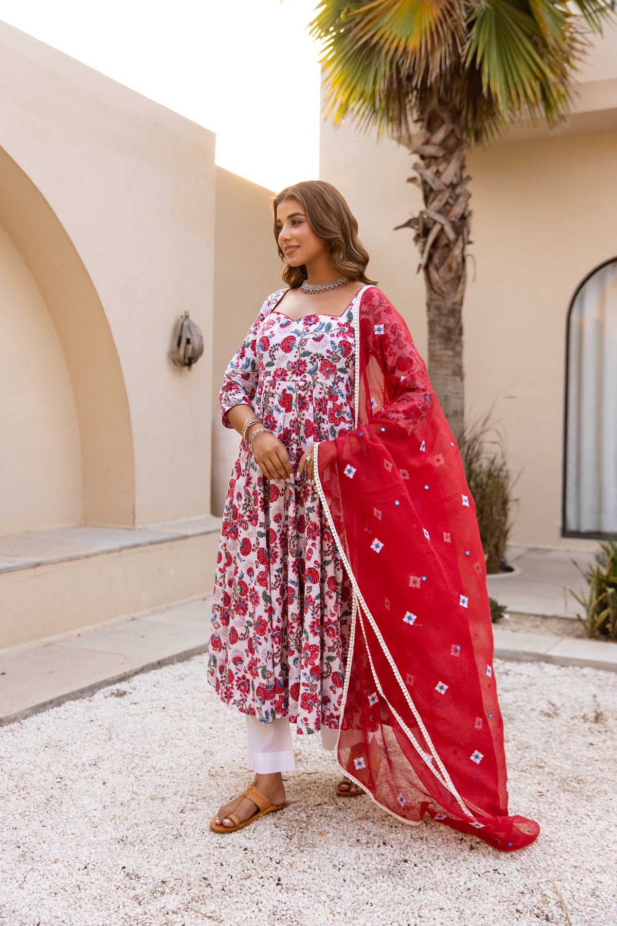 Printed White & Red (Sleeved)