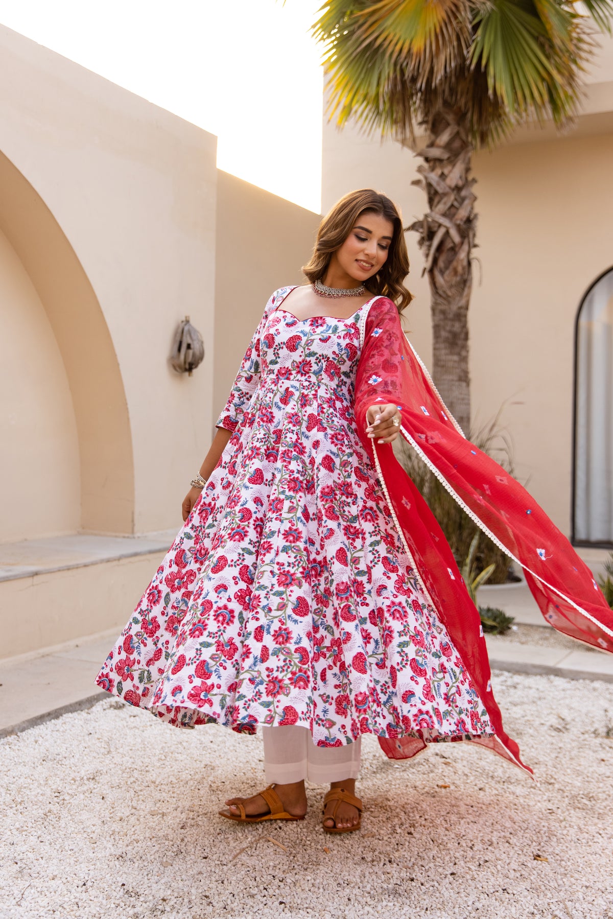 Printed White & Red (Sleeved)
