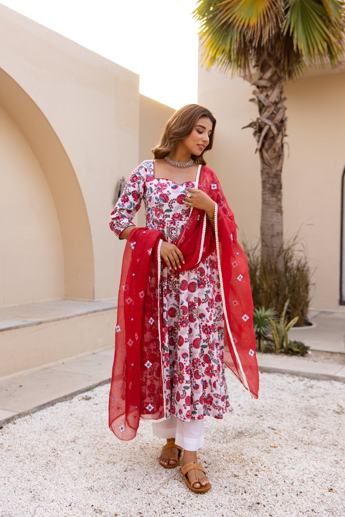 Printed White & Red (Sleeved)