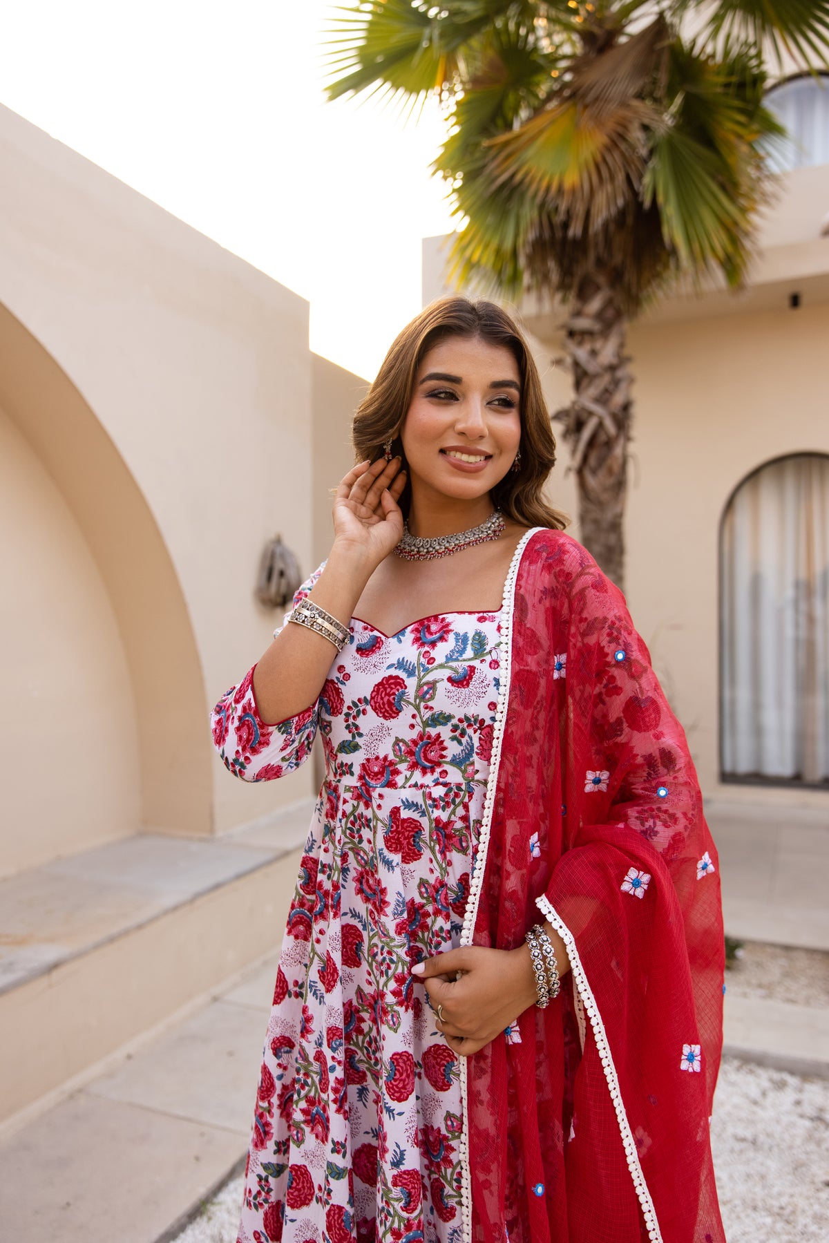 Printed White & Red (Sleeved)