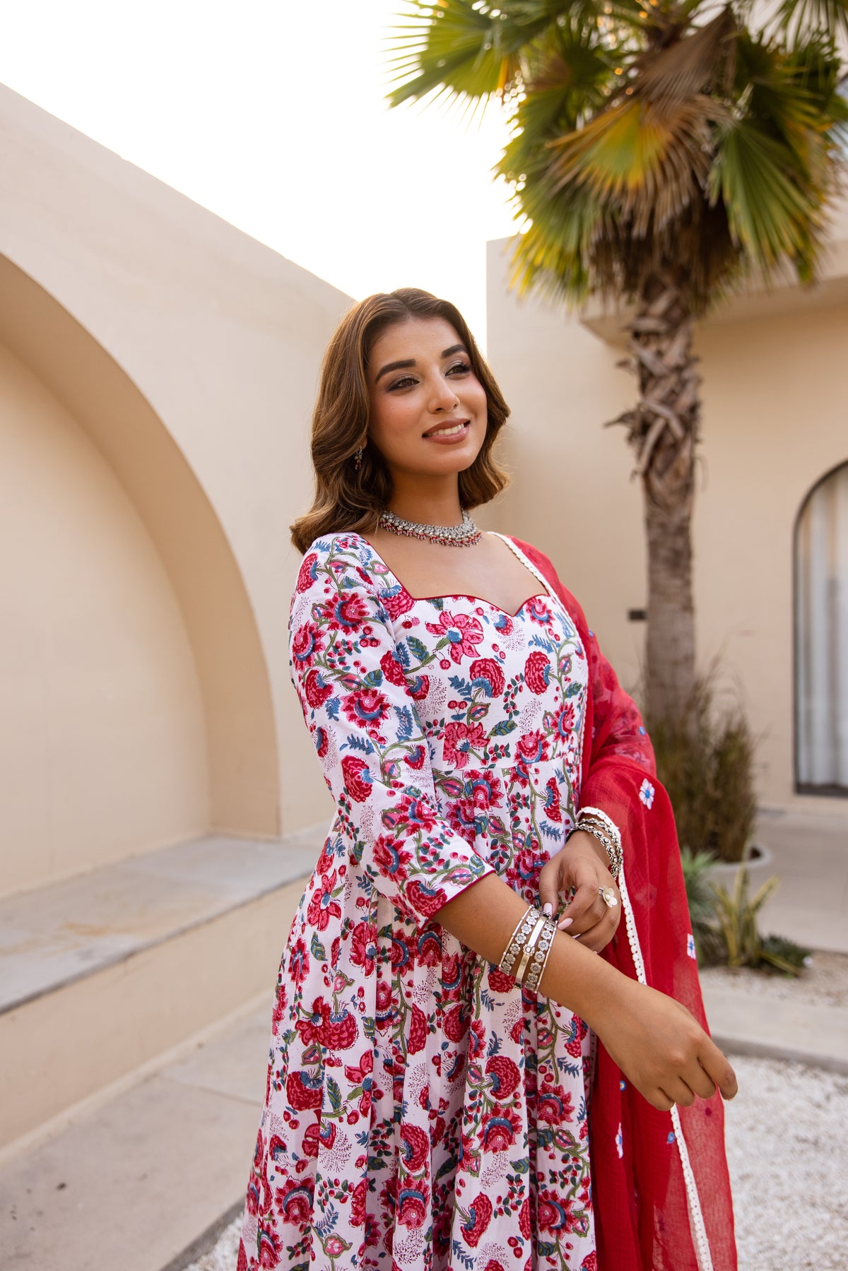 Printed White & Red (Sleeved)
