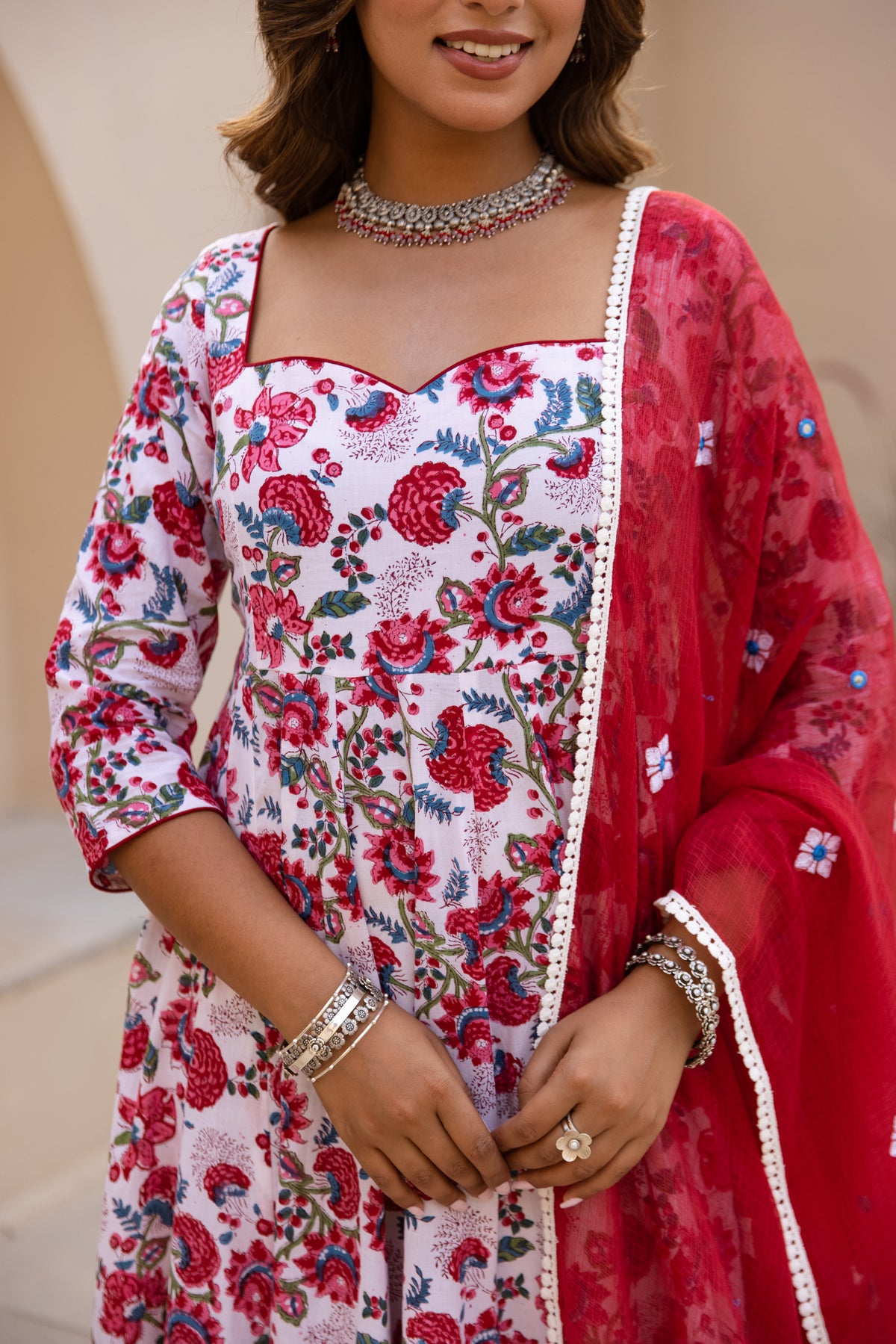 Printed White & Red (Sleeved)