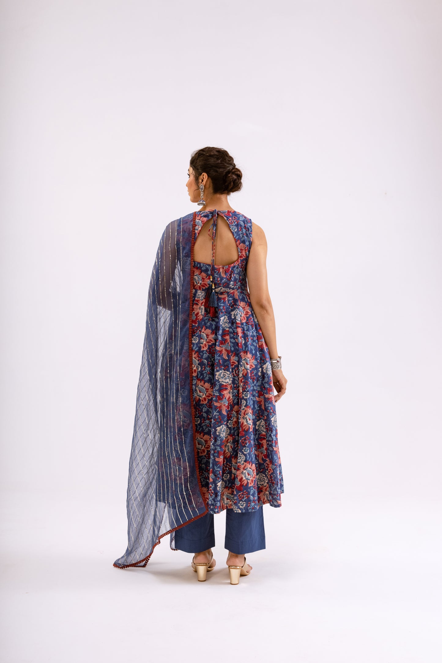 Midnight Blue Jaal - Sleeveless