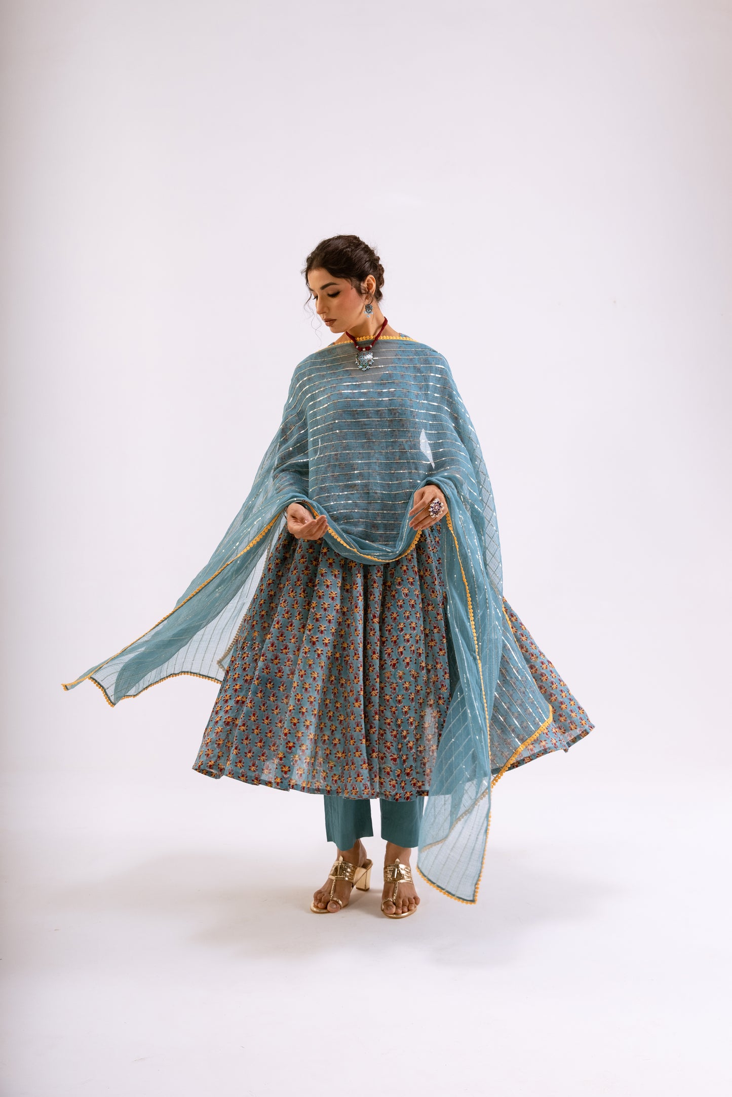 Teal Blue Butti - Sleeved