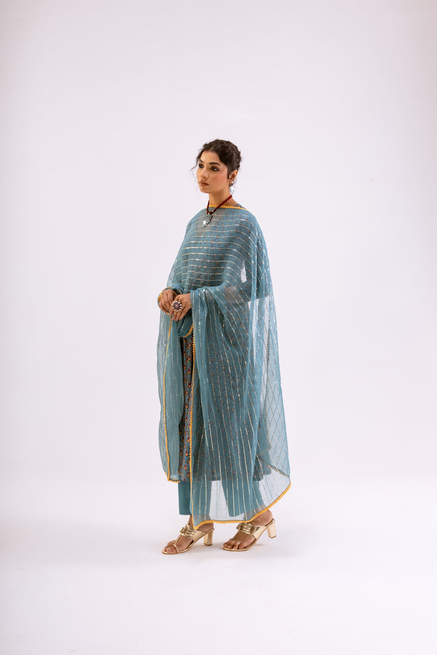 Teal Blue Butti - Sleeved