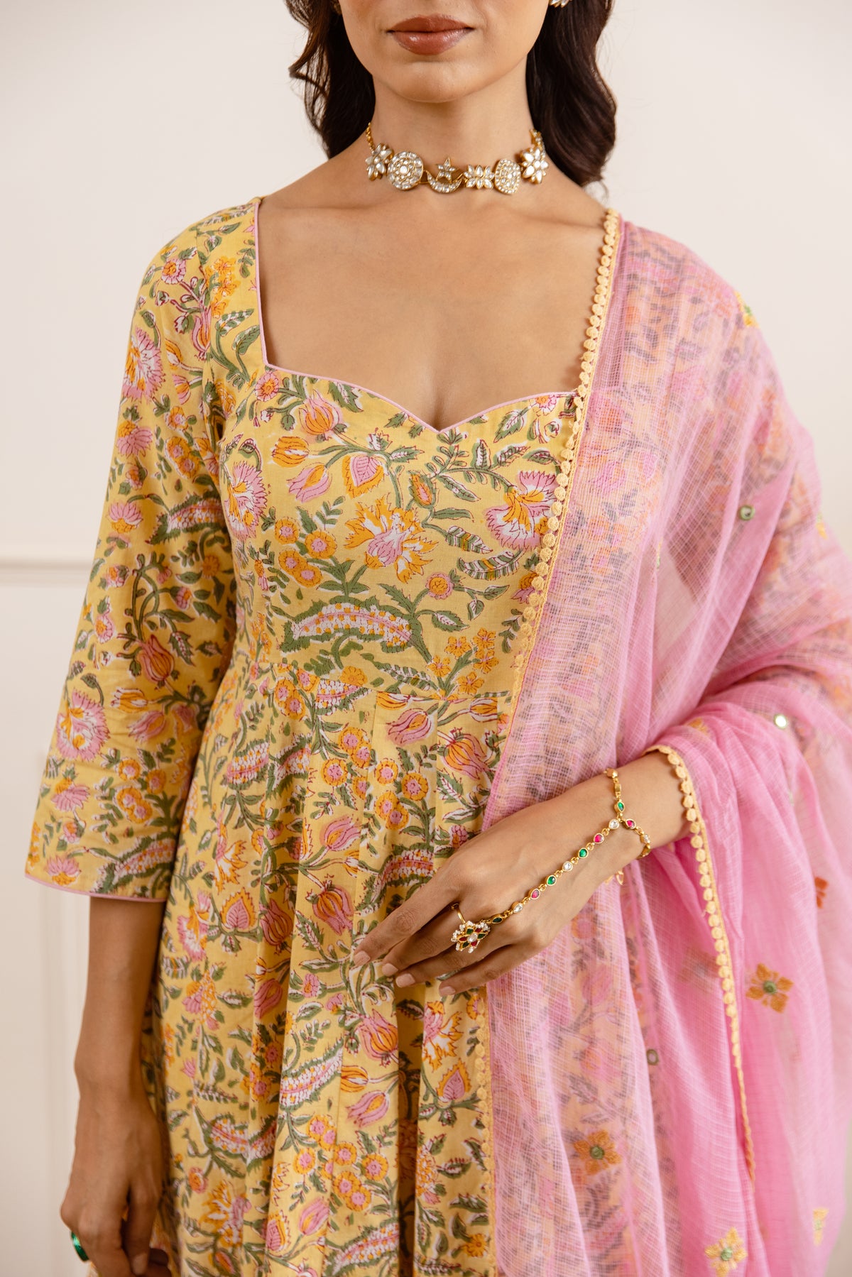 Yellow & Soft Pink (Sleeved)