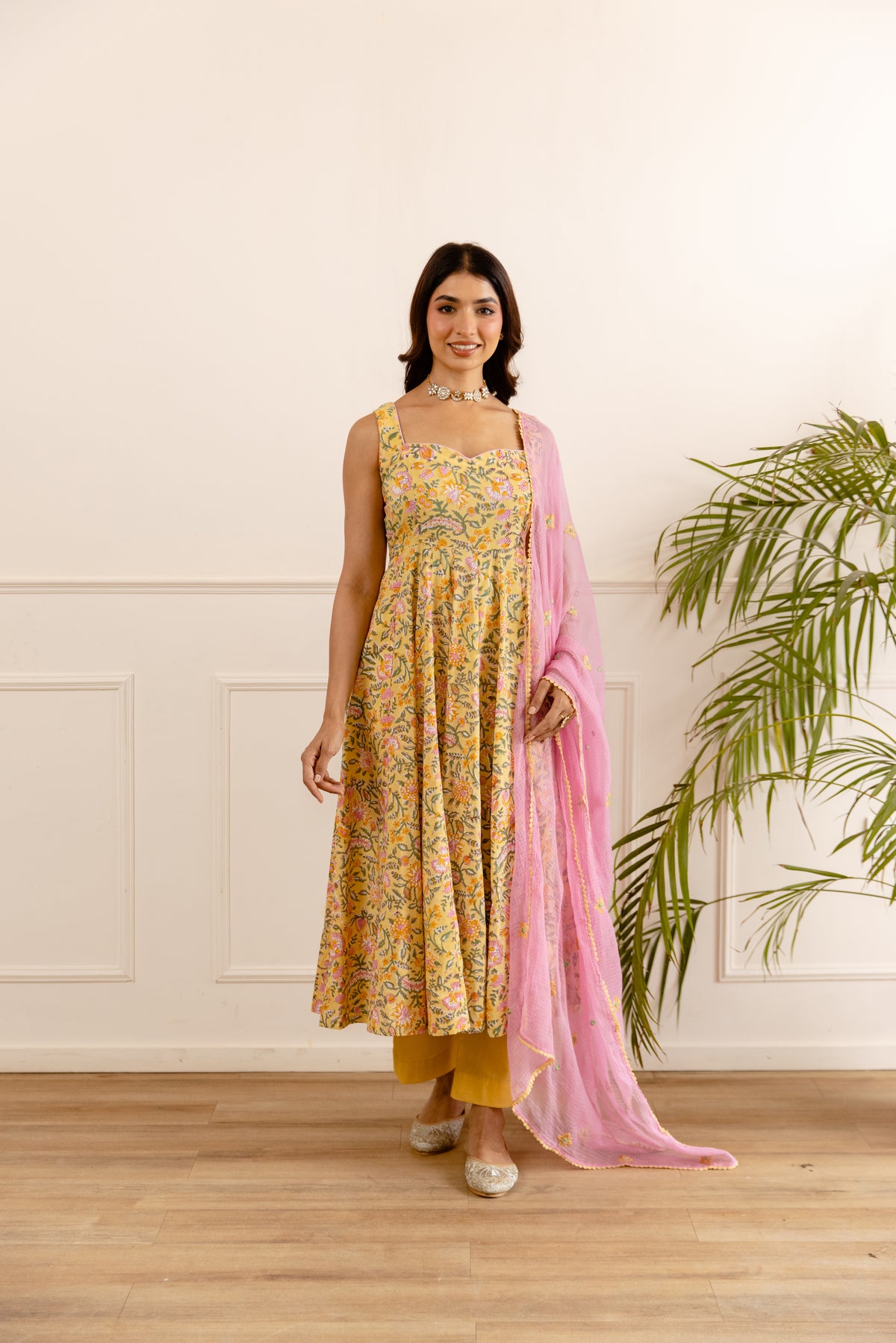 Yellow & Soft Pink (Sleeveless)