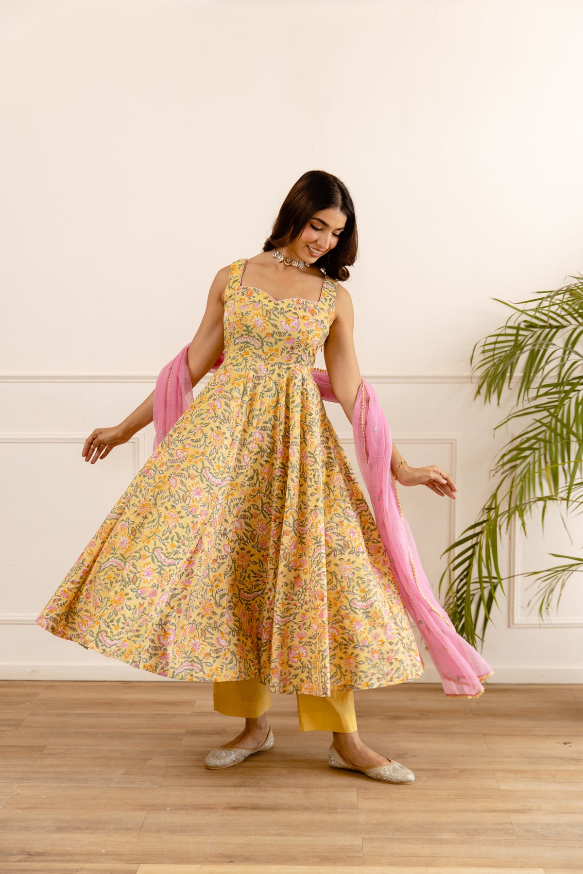 Yellow & Soft Pink (Sleeveless)