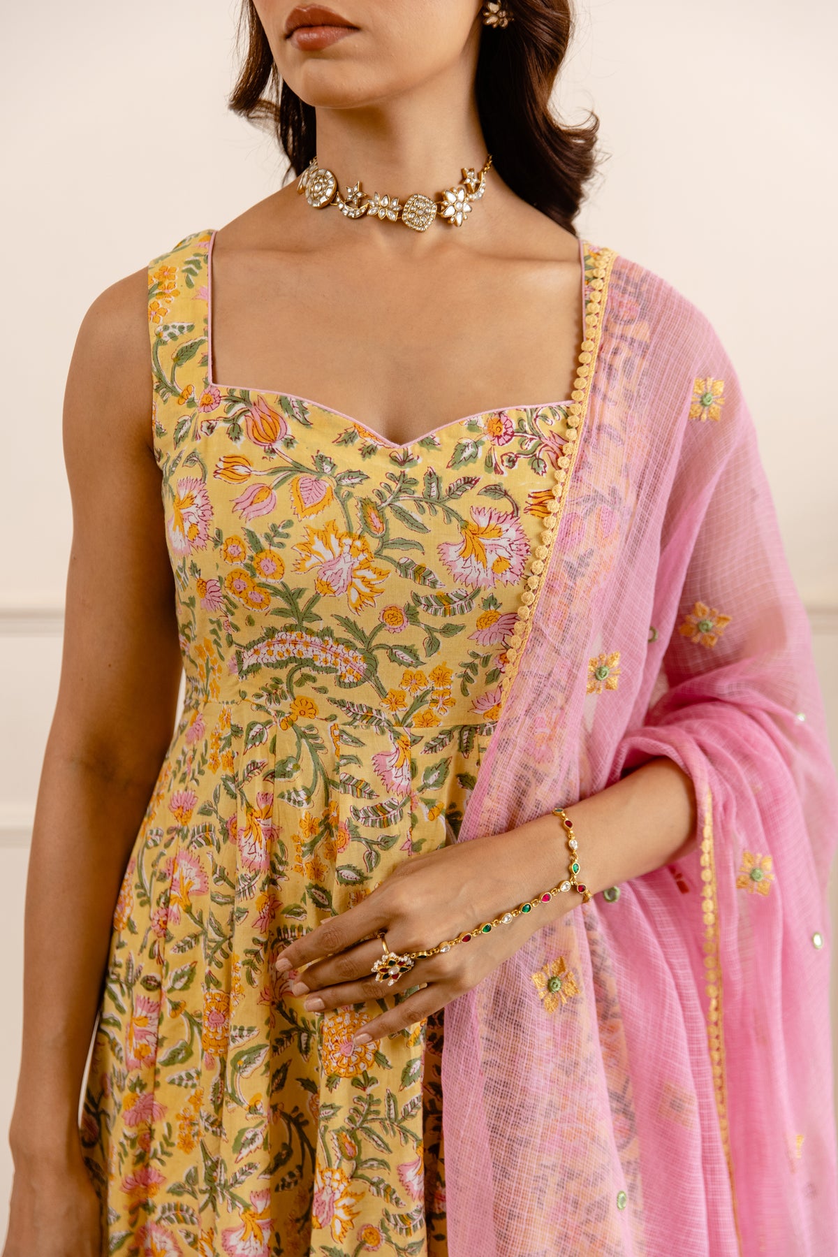 Yellow & Soft Pink (Sleeveless)