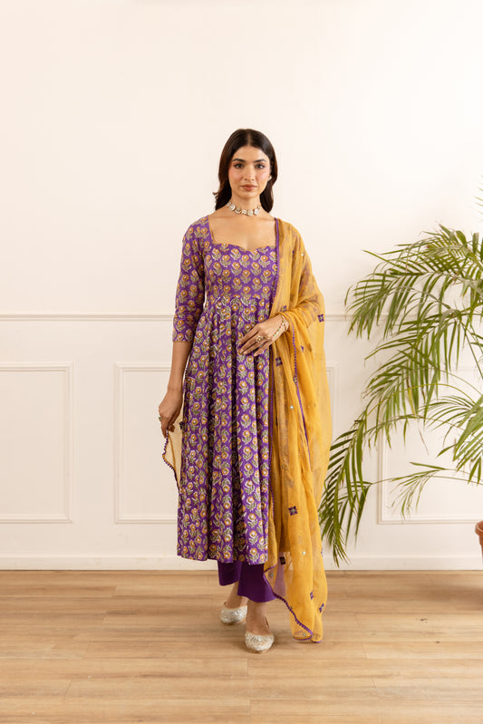 Purple & Mustard (Sleeved)