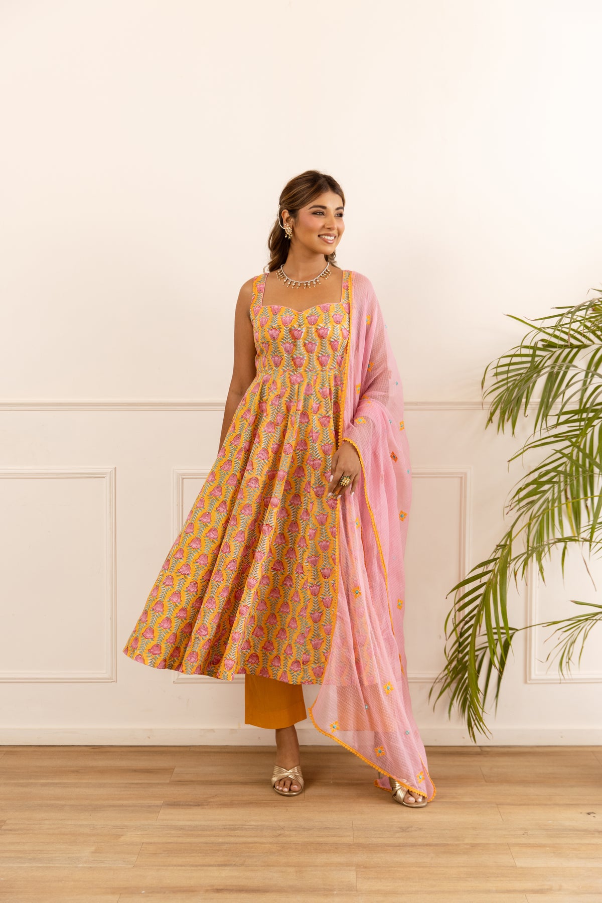 Mustard Yellow & Soft Pink (Sleeveless)