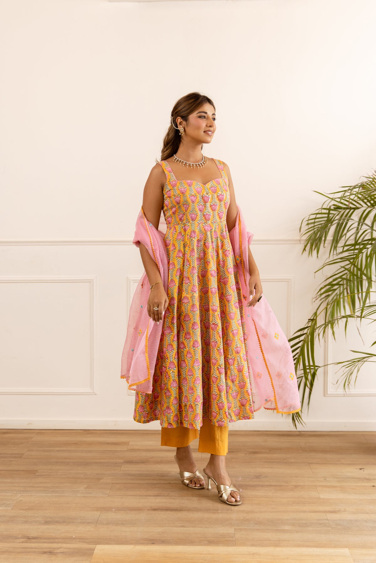 Mustard Yellow & Soft Pink (Sleeveless)