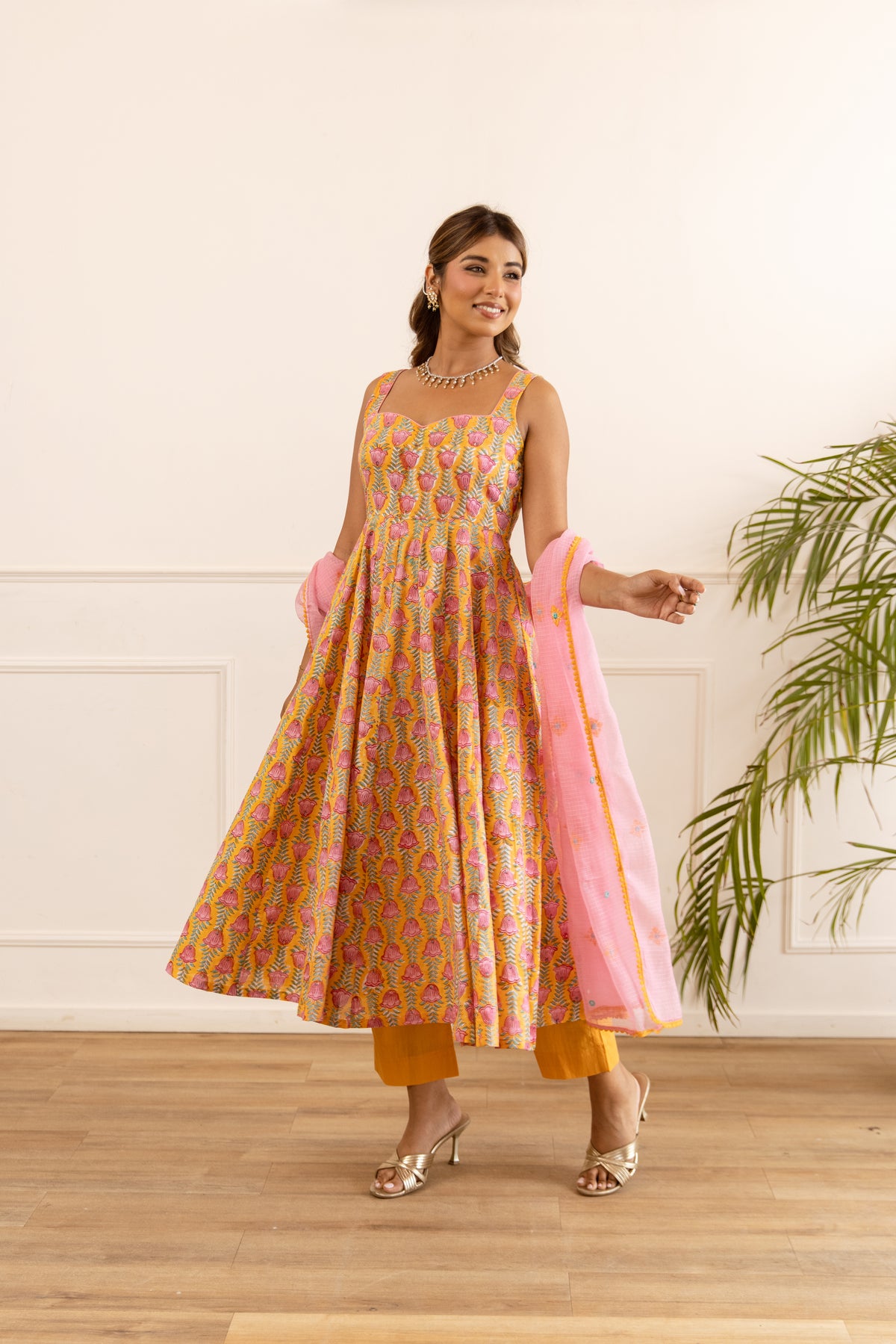 Mustard Yellow & Soft Pink (Sleeveless)