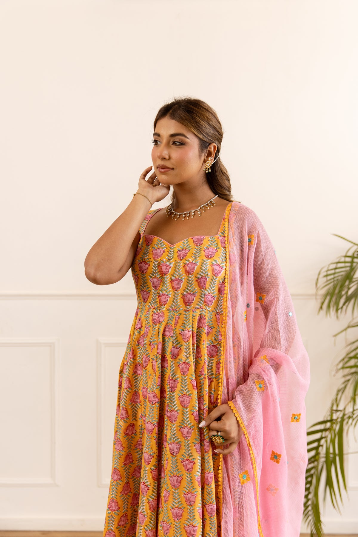 Mustard Yellow & Soft Pink (Sleeveless)