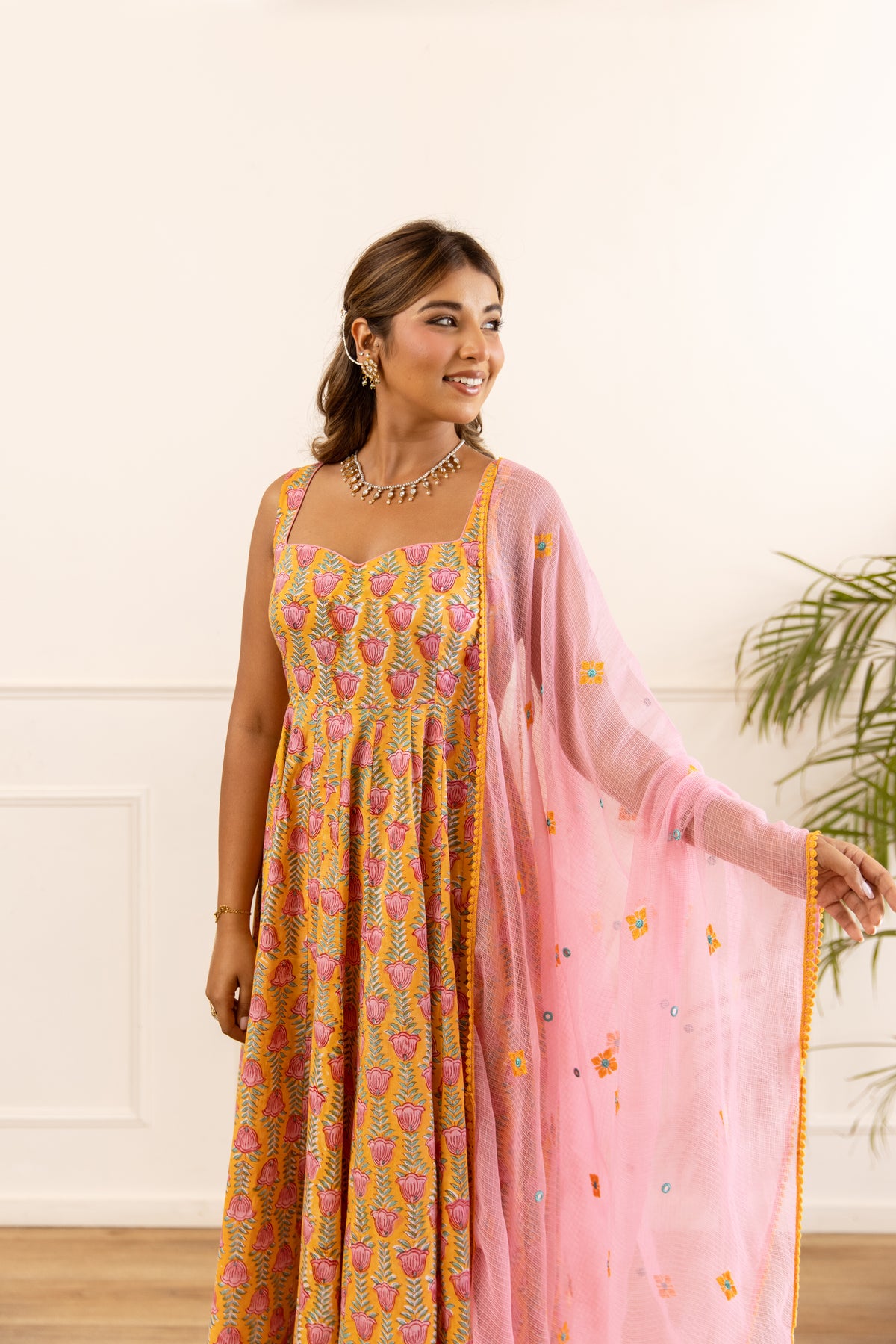 Mustard Yellow & Soft Pink (Sleeveless)