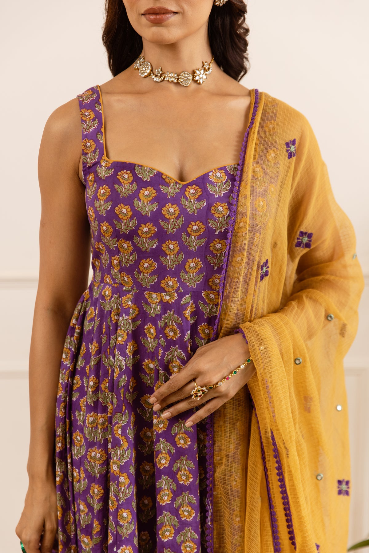 Purple & Mustard (Sleeveless)