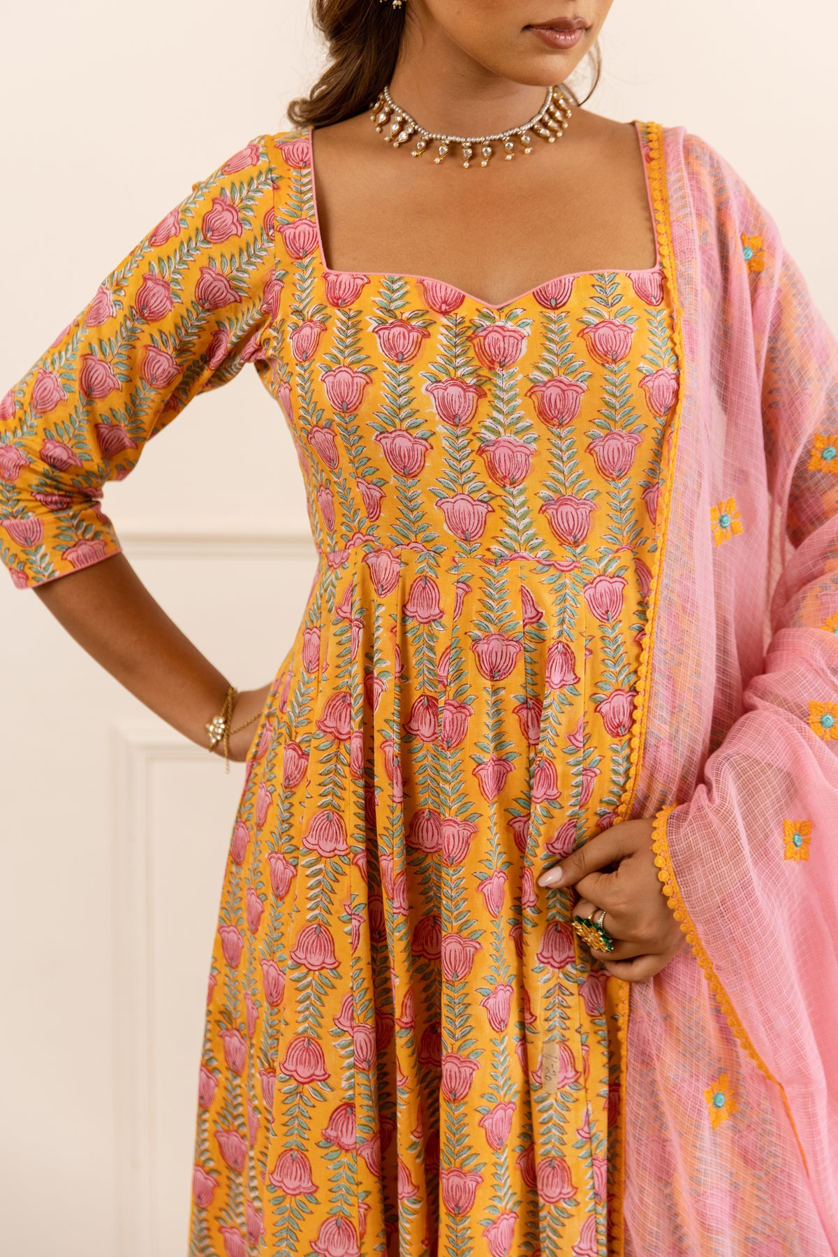 Mustard Yellow & Soft Pink (Sleeved)