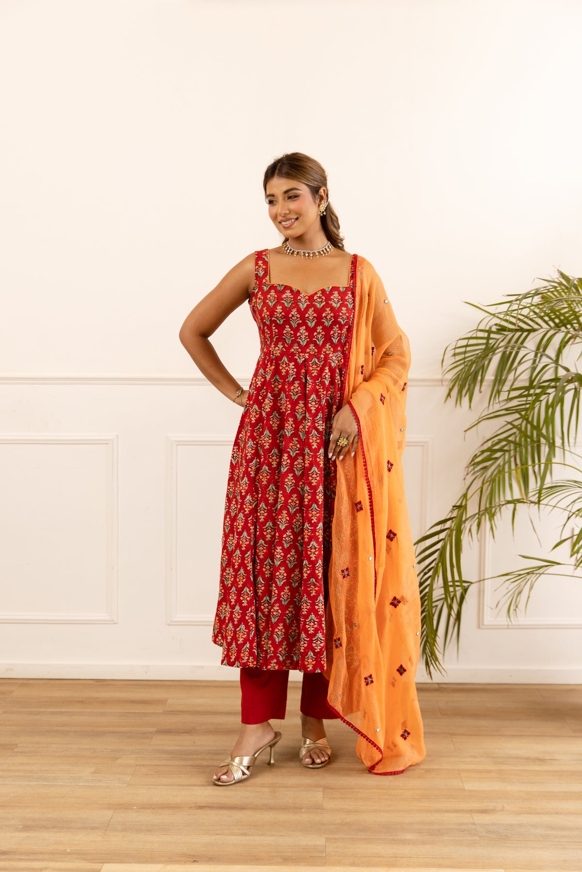 Dark Red & Orange (Sleeveless)