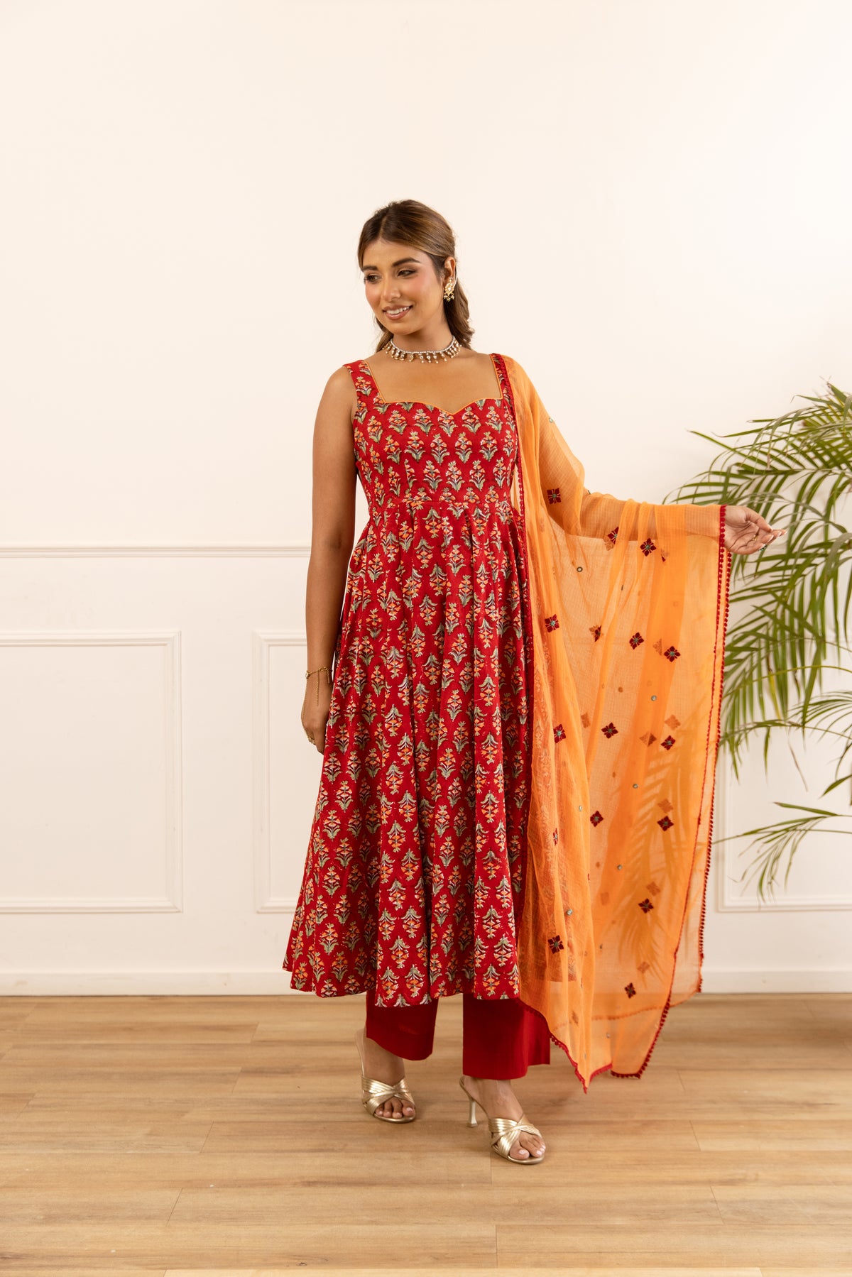 Dark Red & Orange (Sleeveless)