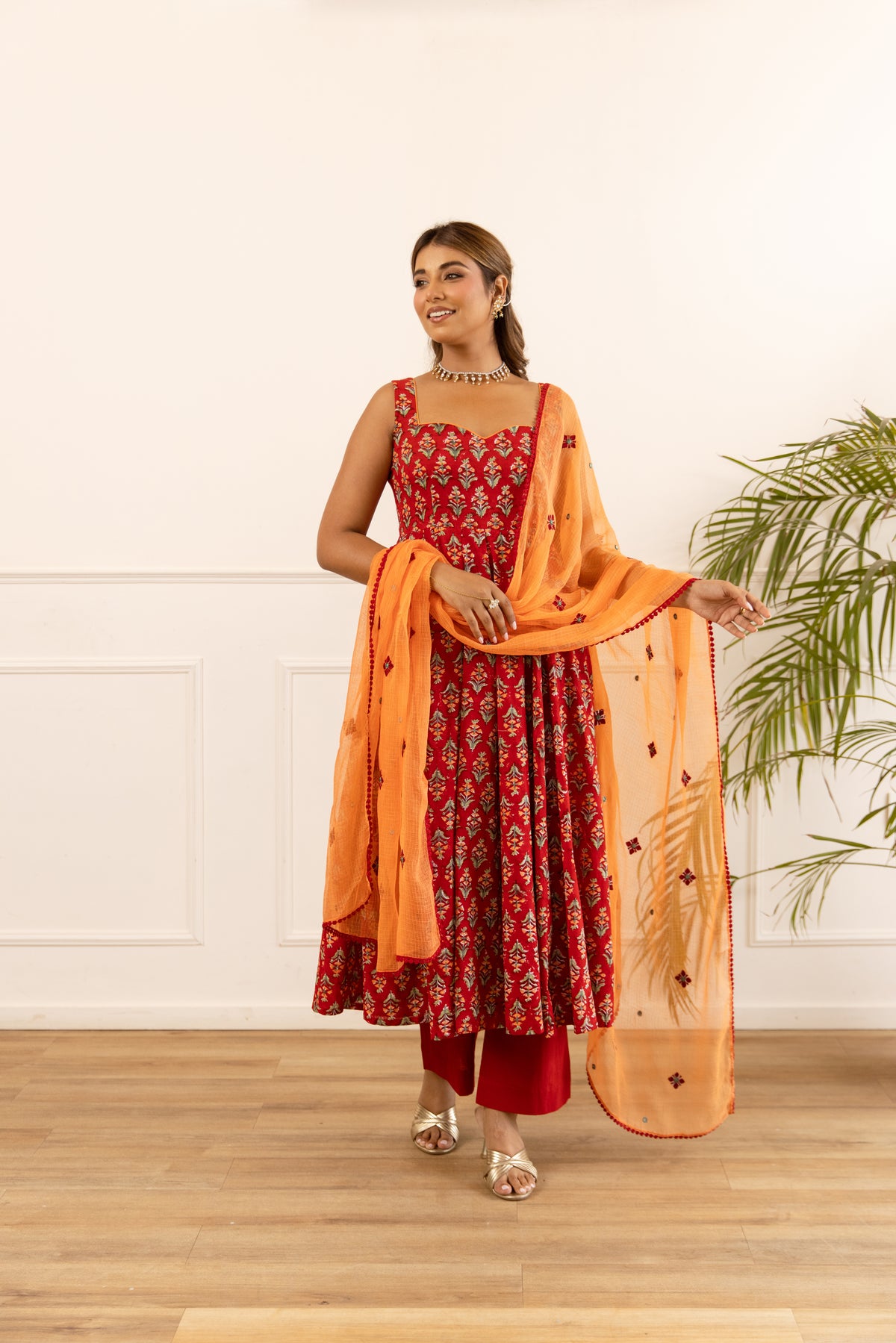 Dark Red & Orange (Sleeveless)