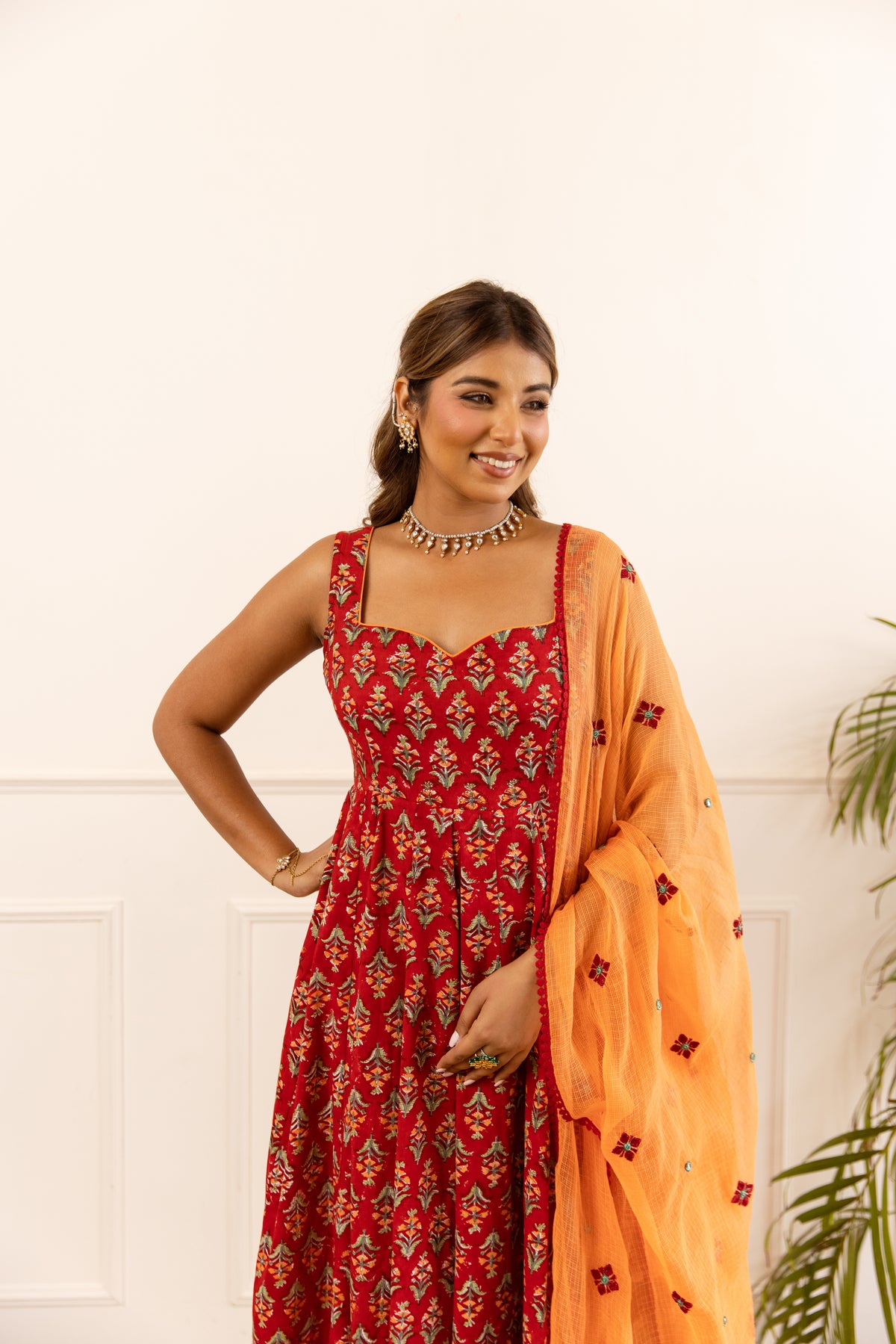 Dark Red & Orange (Sleeveless)