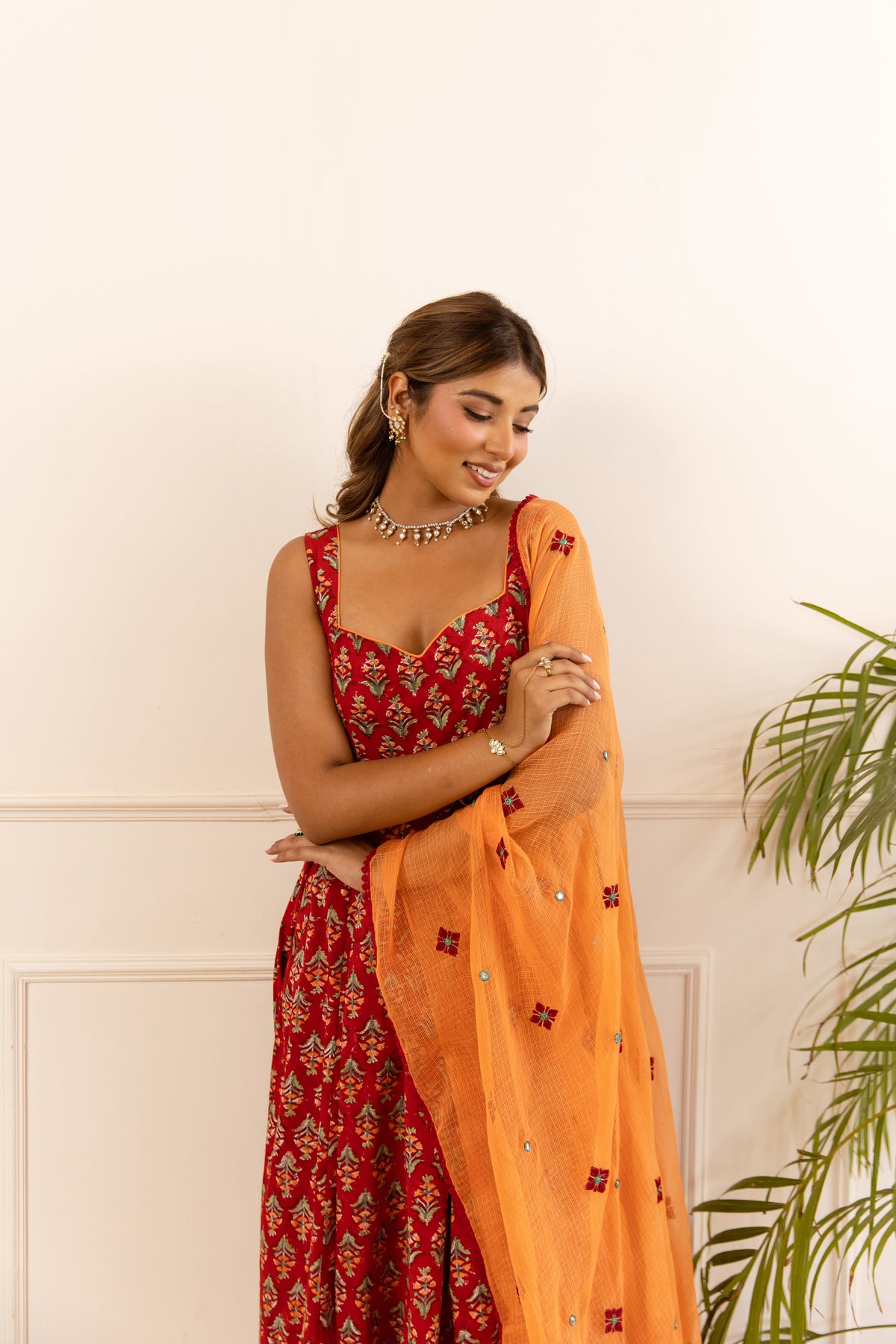 Dark Red & Orange (Sleeveless)