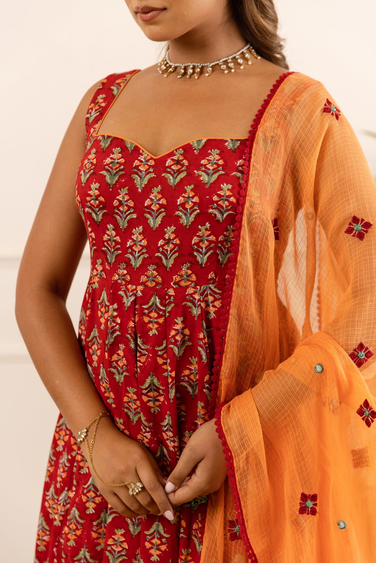 Dark Red & Orange (Sleeveless)