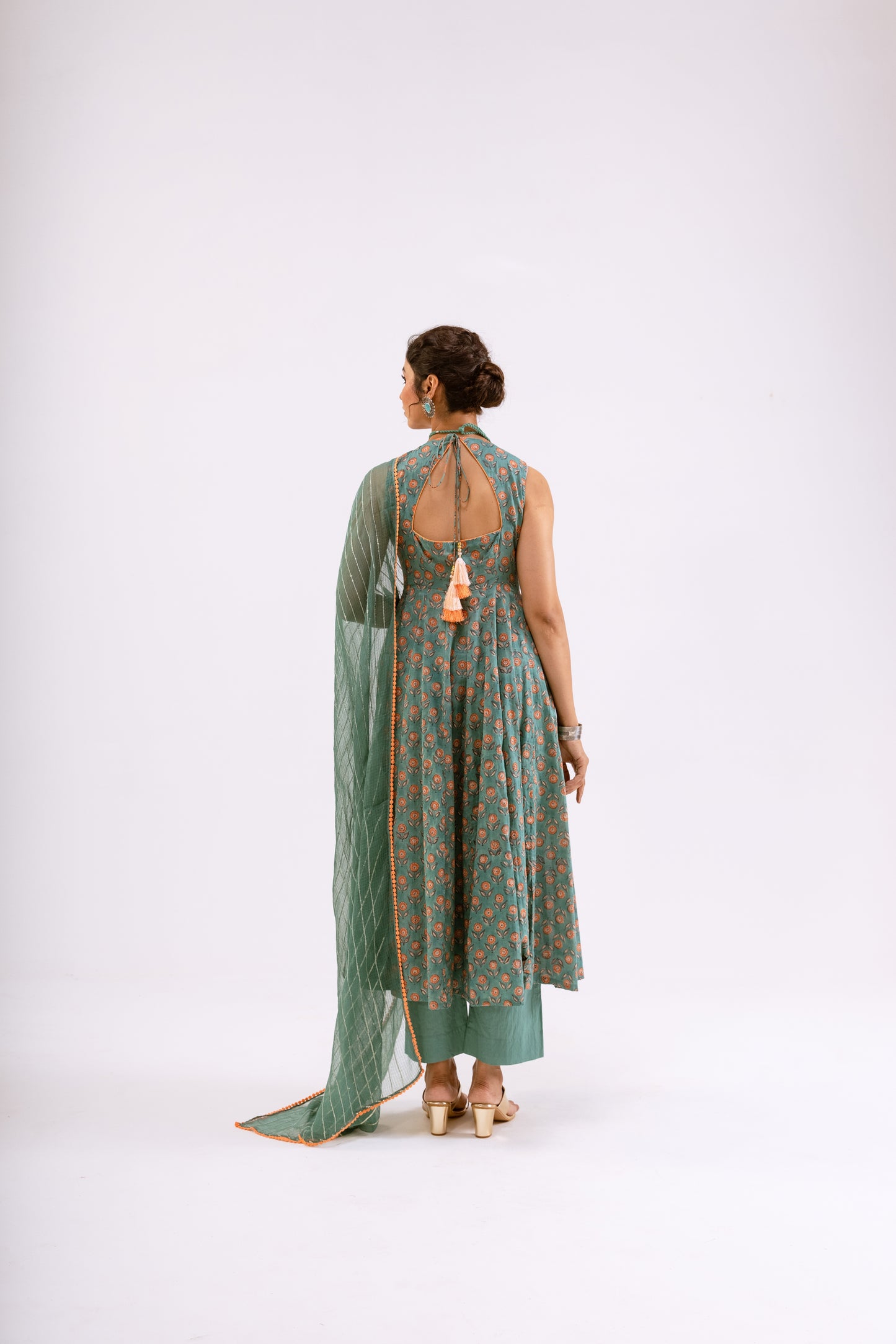 Sea Green Butti - Sleeveless